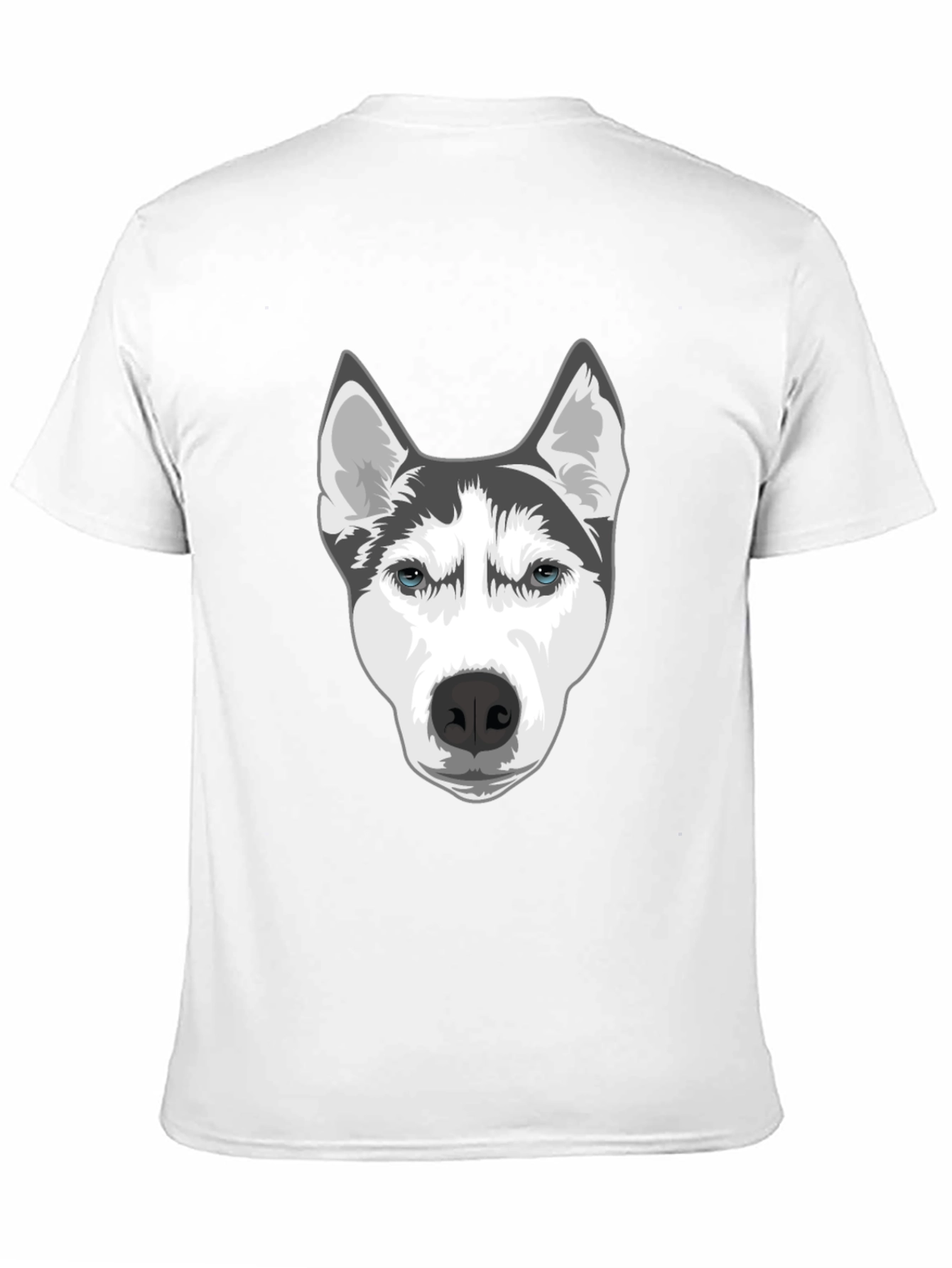 Husky Dog Graphic T-Shirt - Black Cotton Blend Tee