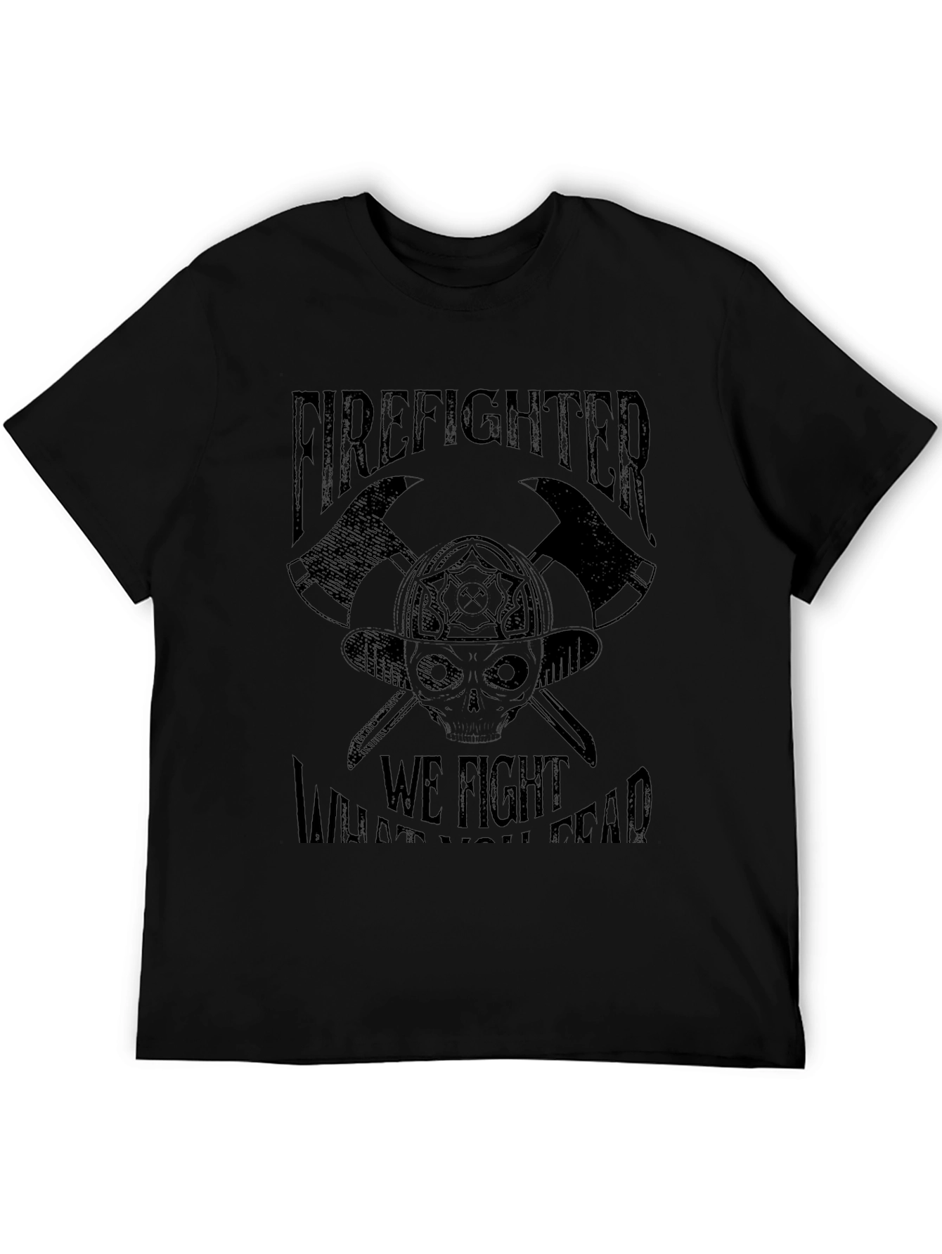 Firefighter Graphic Tee - Skull & Axes Design