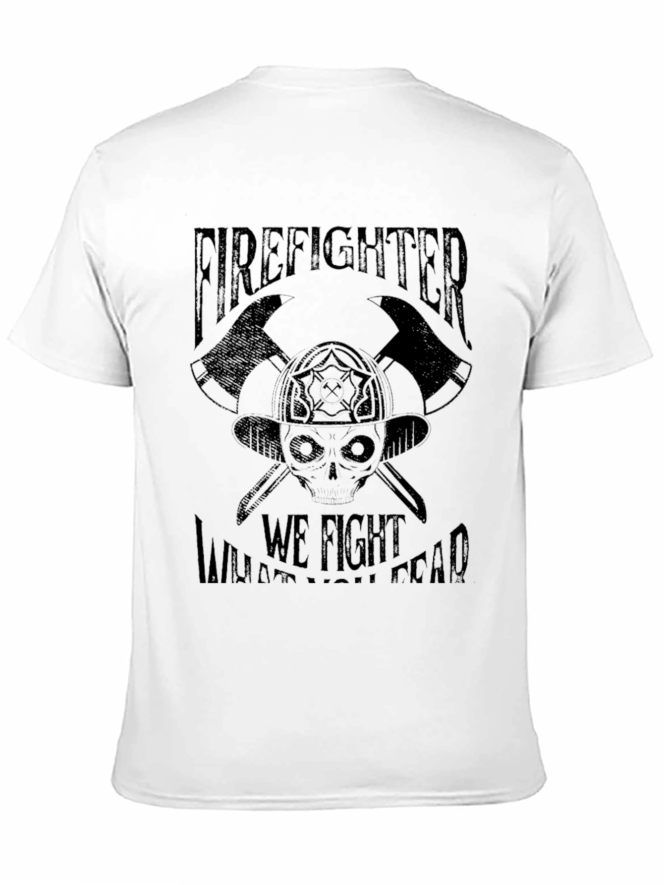 Firefighter Graphic Tee - Skull & Axes Design