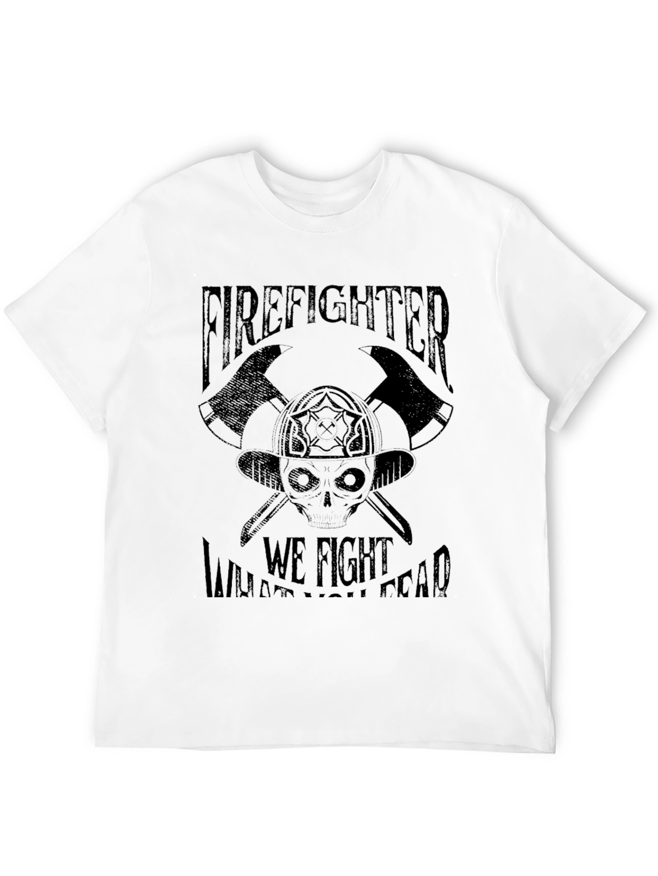 Firefighter Graphic Tee - Skull & Axes Design
