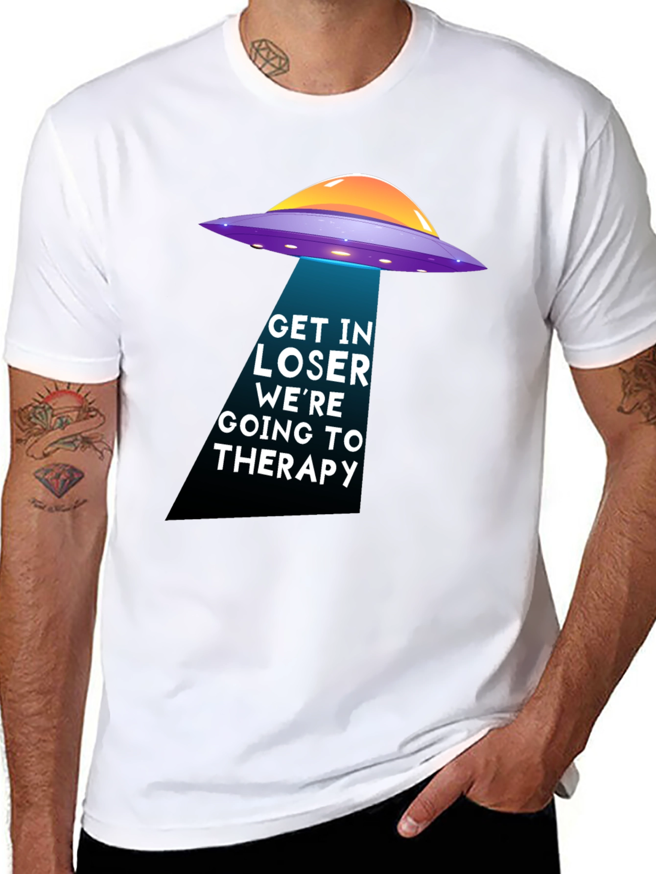 Get In Loser Alien Abduction Therapy T-Shirt