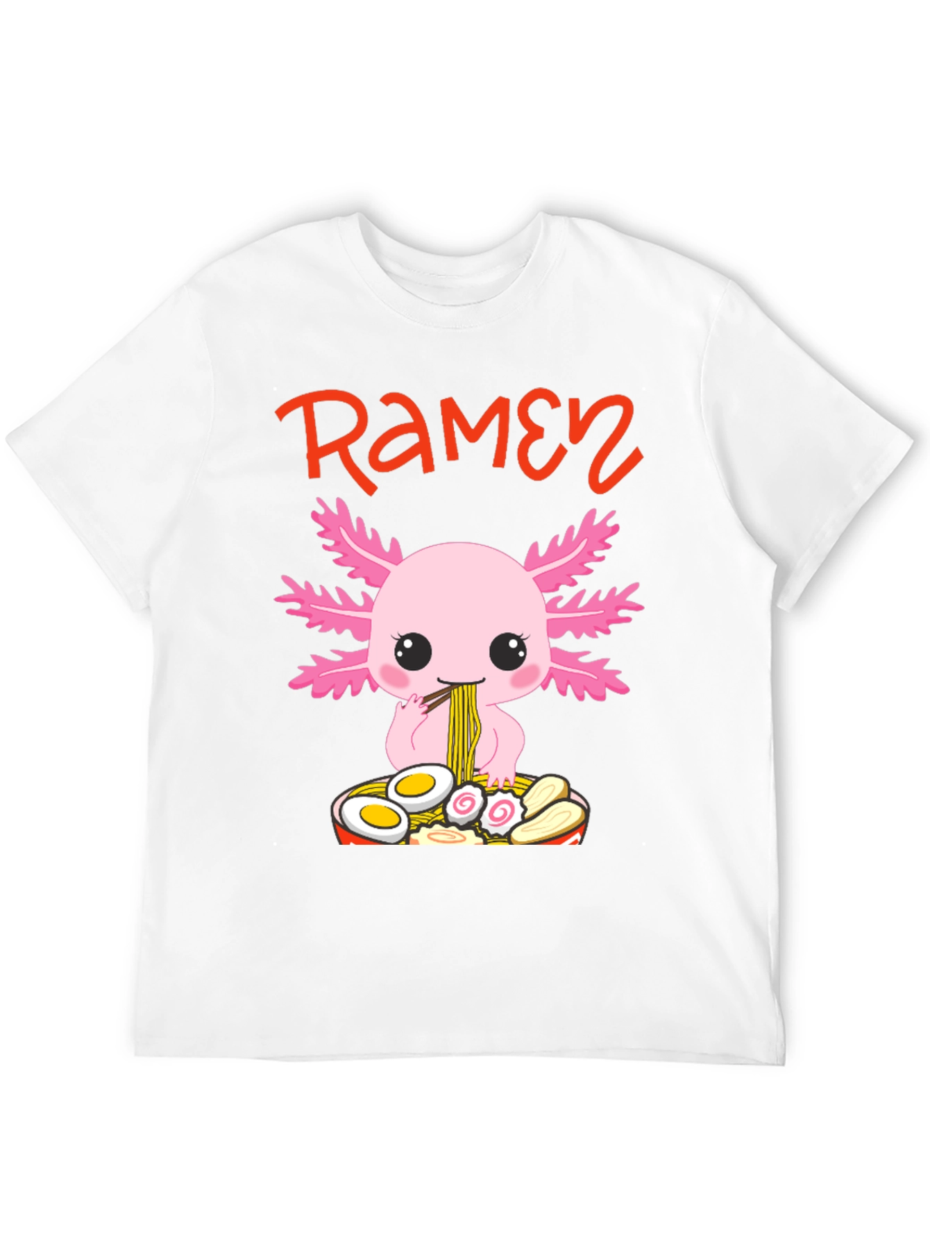 Axolotl Ramen Graphic T-Shirt - Cute Kawaii Design