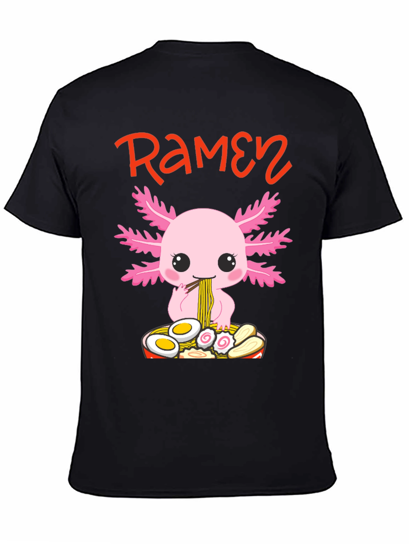 Axolotl Ramen Graphic T-Shirt - Cute Kawaii Design