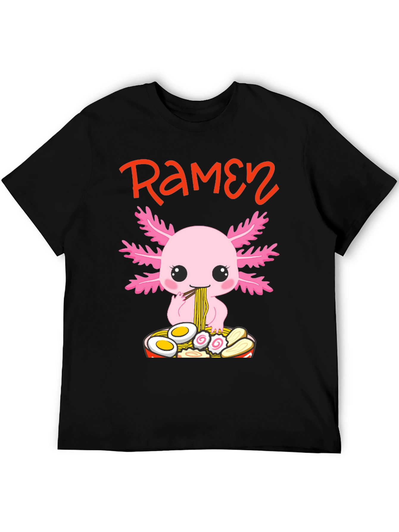 Axolotl Ramen Graphic T-Shirt - Cute Kawaii Design