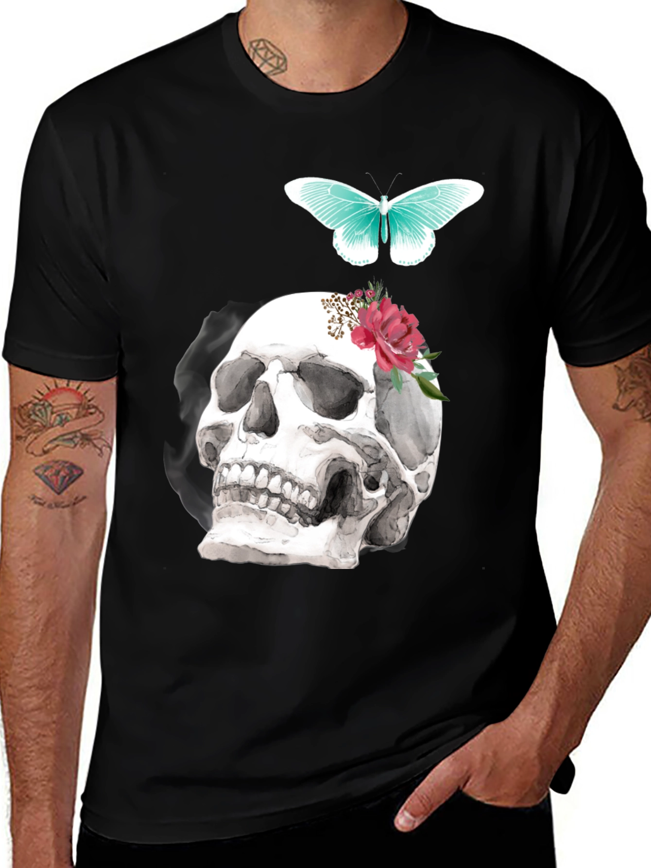Skull & Butterfly Graphic Tee