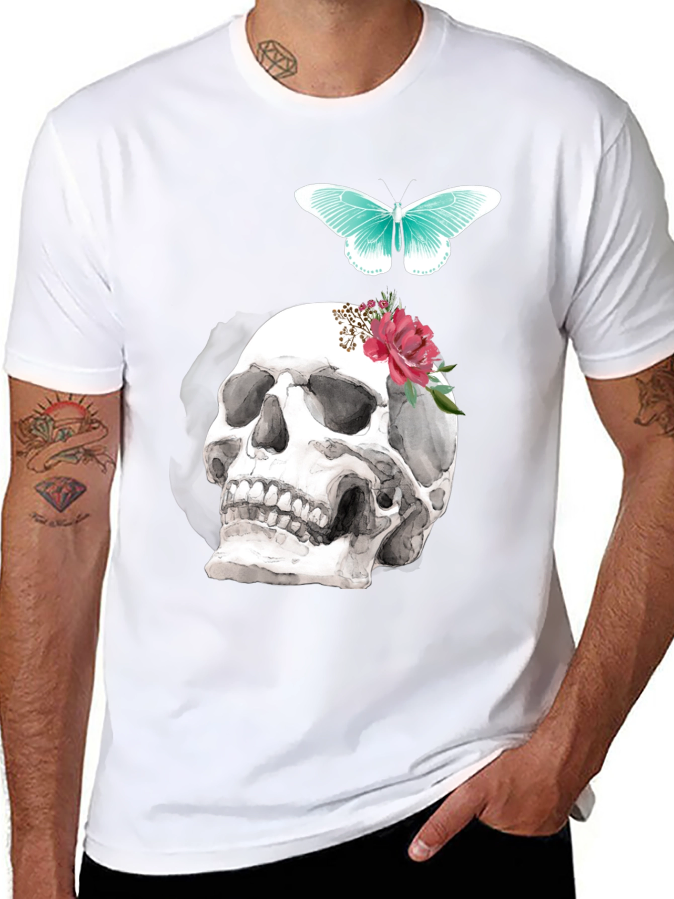 Skull & Butterfly Graphic Tee