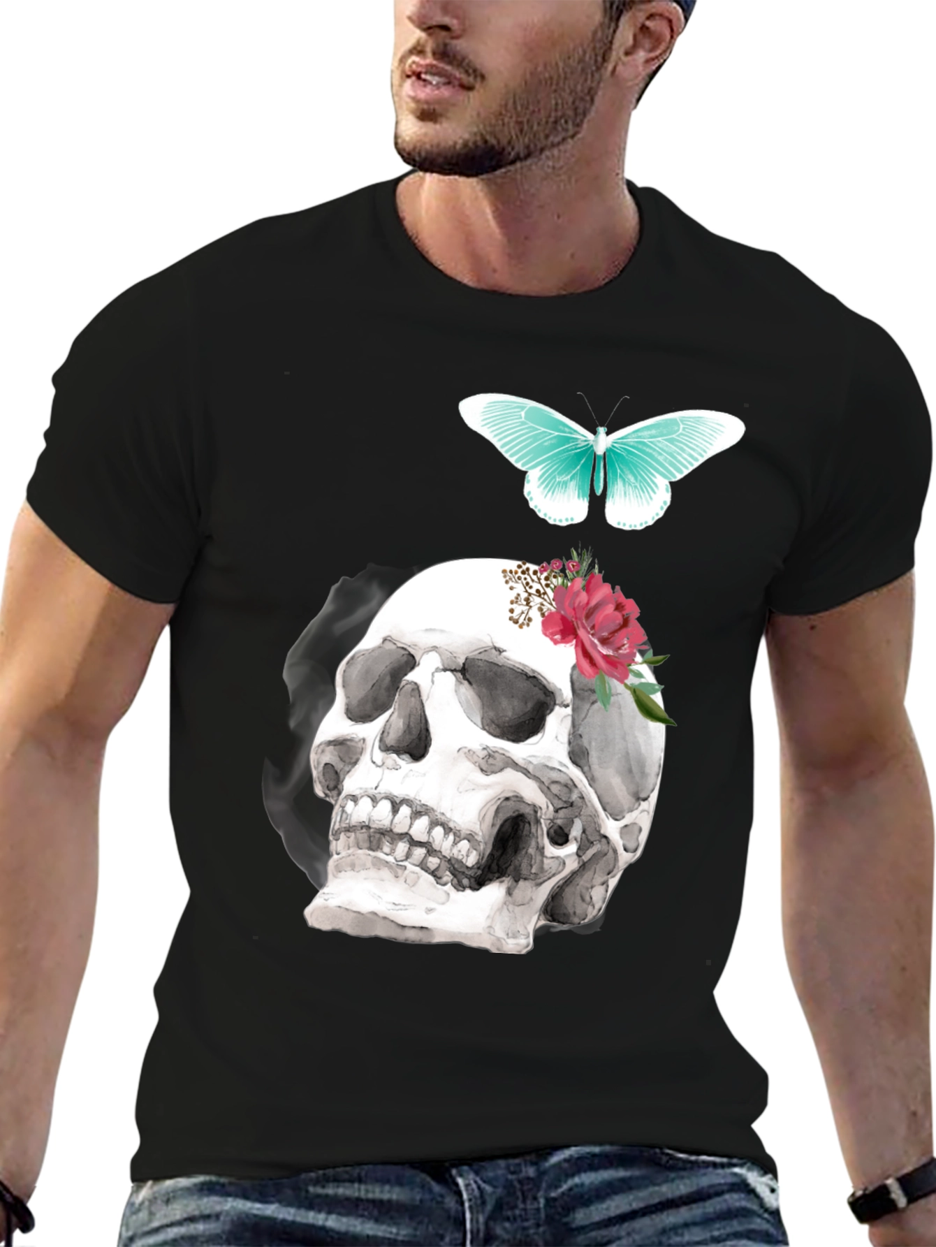 Skull & Butterfly Graphic Tee