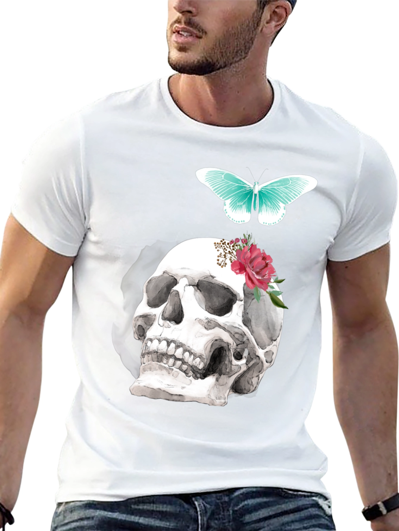 Skull & Butterfly Graphic Tee