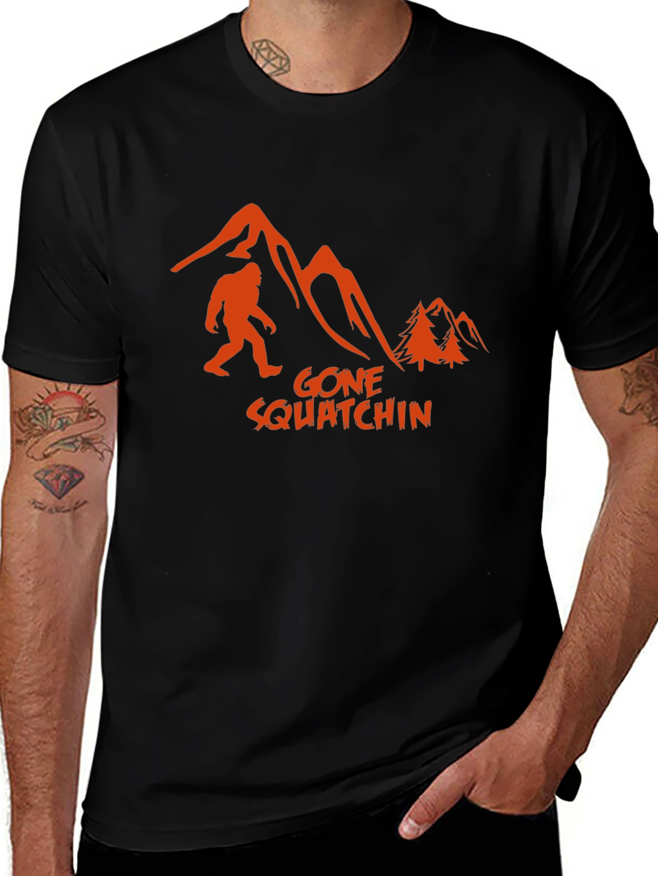 Gone Squatchin Graphic Tee - Bigfoot Adventure Shirt