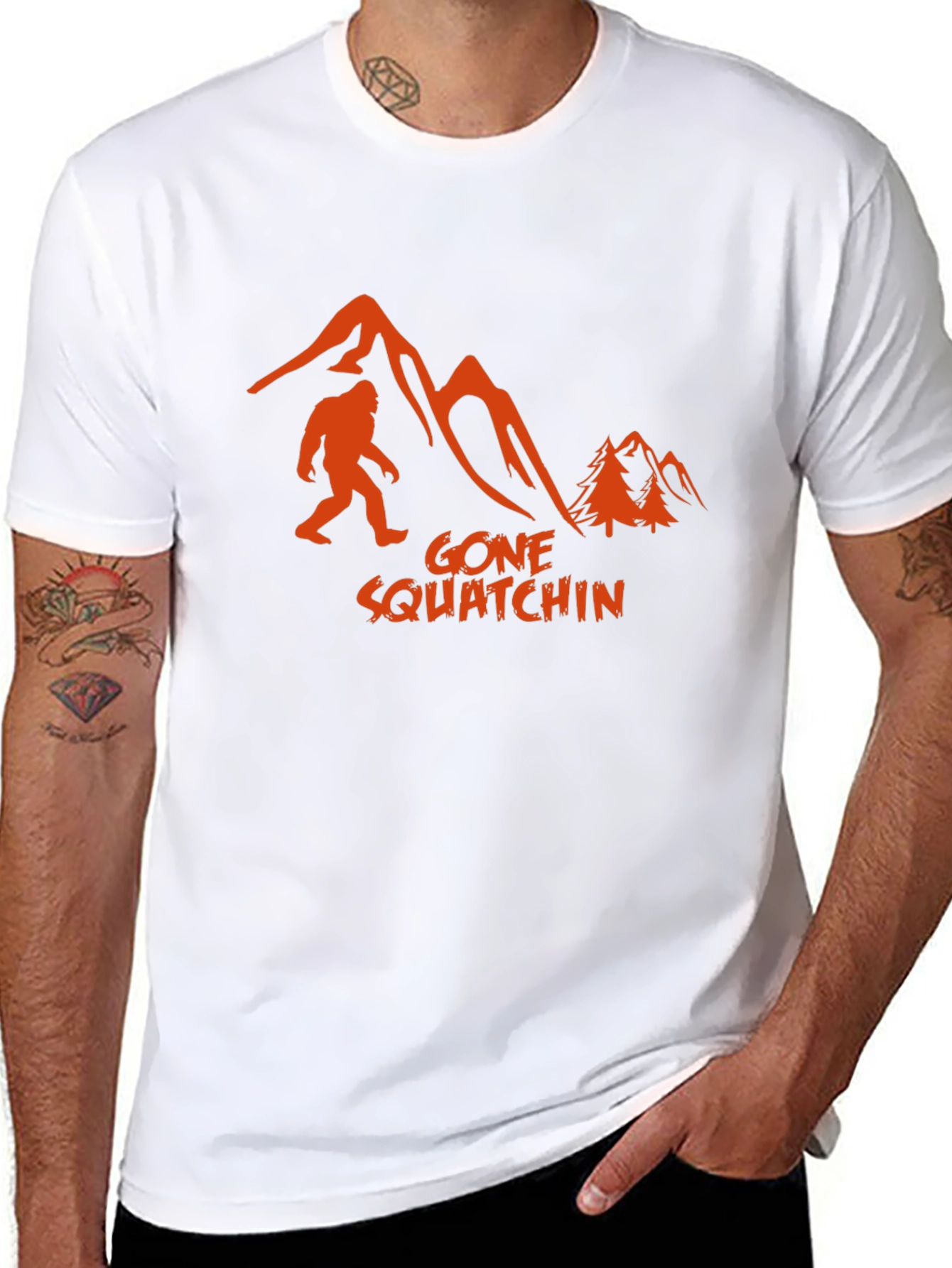 Gone Squatchin Graphic Tee - Bigfoot Adventure Shirt