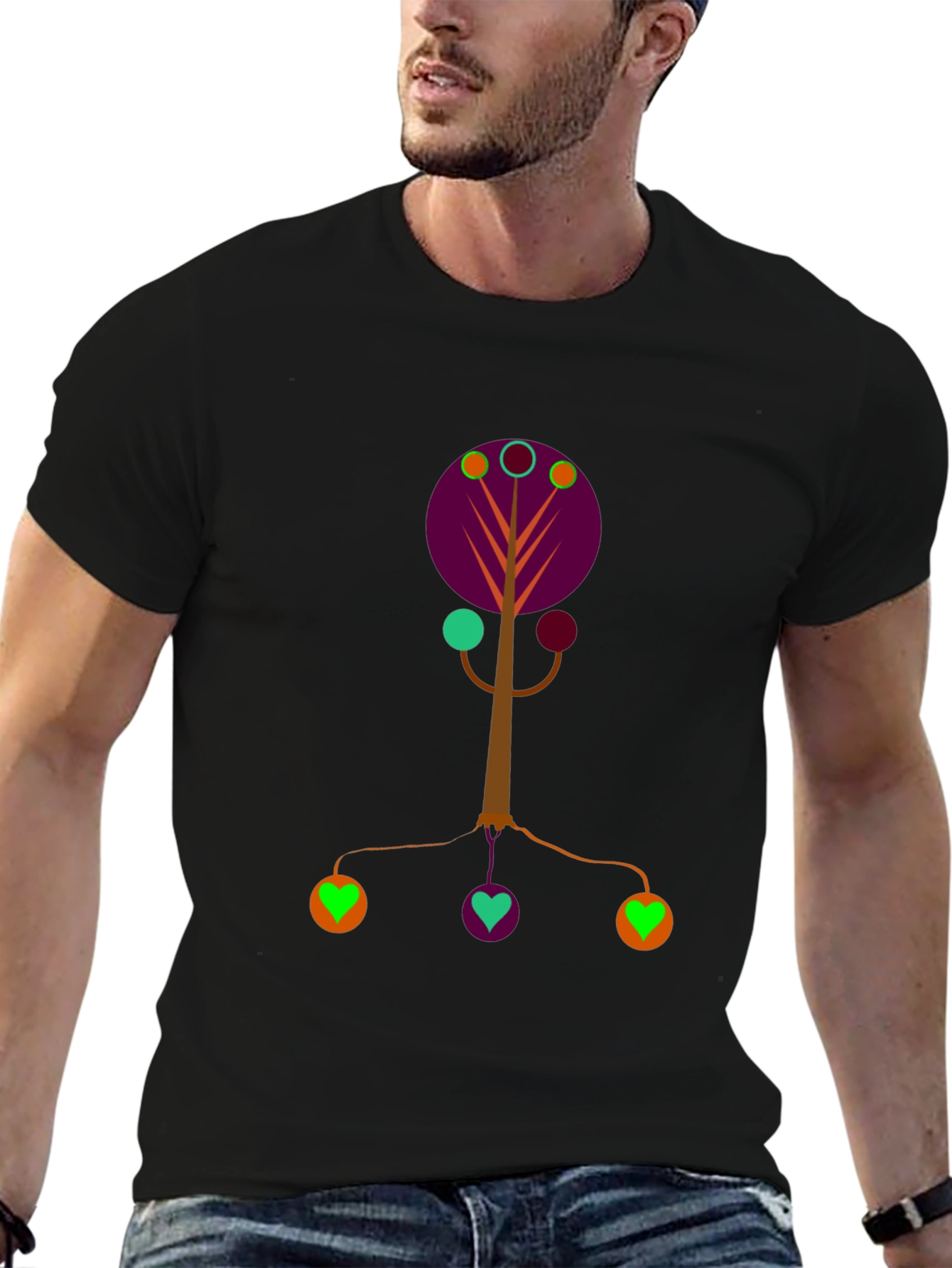 Abstract Tree Graphic Tee - Modern Art Shirt