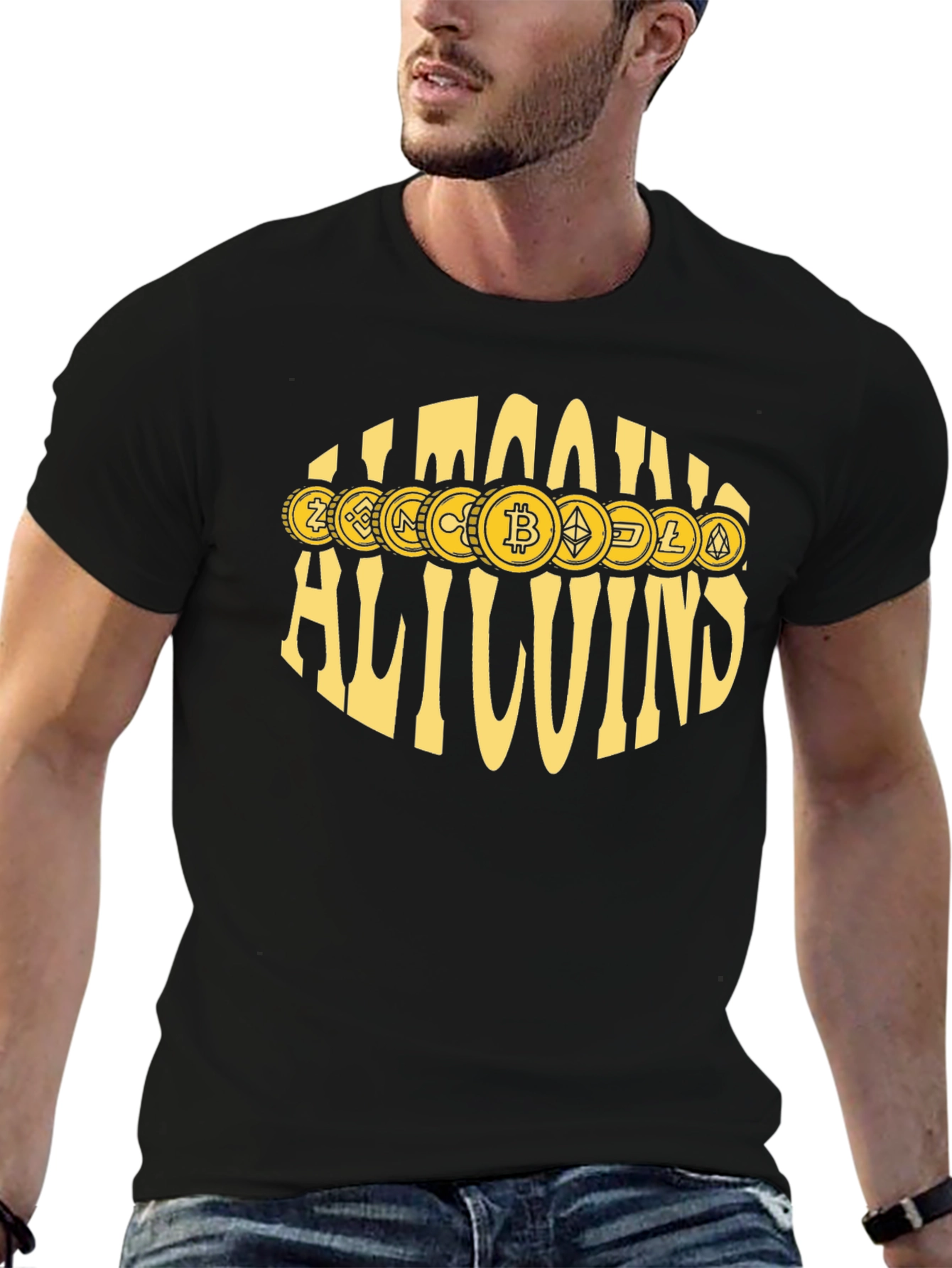 Allcoins Crypto T-Shirt - Bitcoin & Altcoin Design