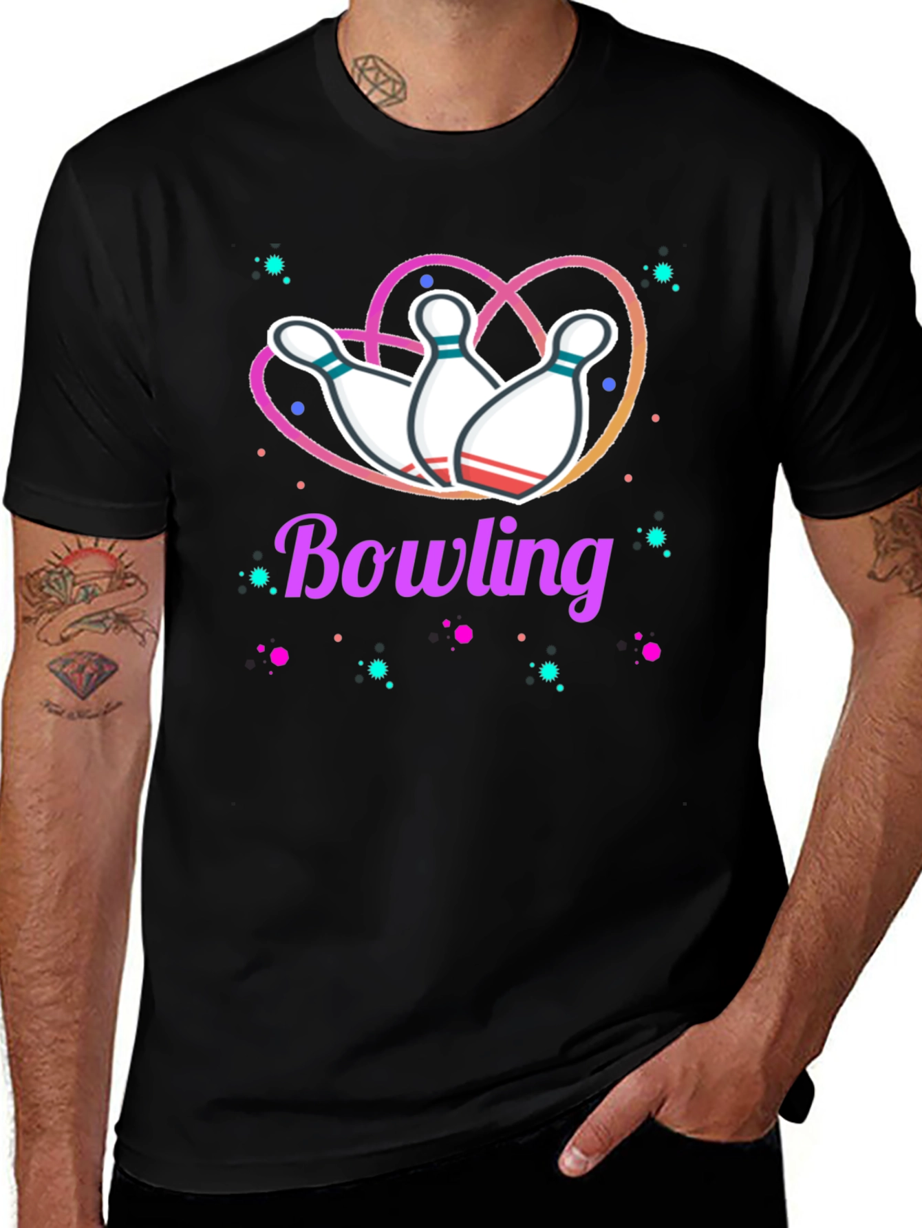 Bowling Heart T-Shirt - Perfect for Bowling Enthusiasts