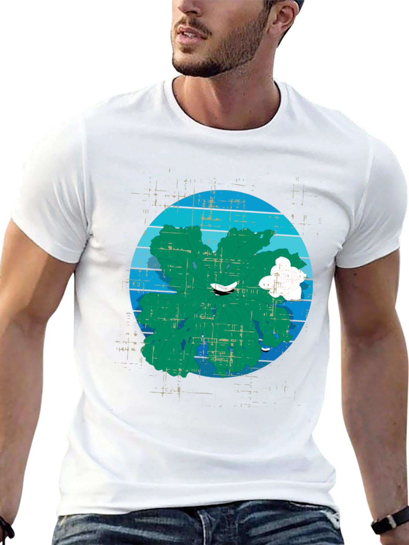 Nature Circle Graphic Tee - Stylish Casual Wear