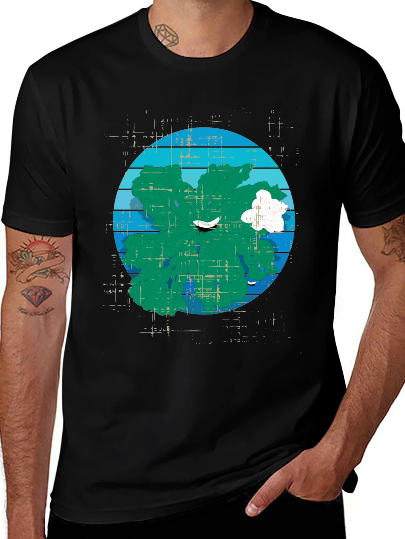 Nature Circle Graphic Tee - Stylish Casual Wear