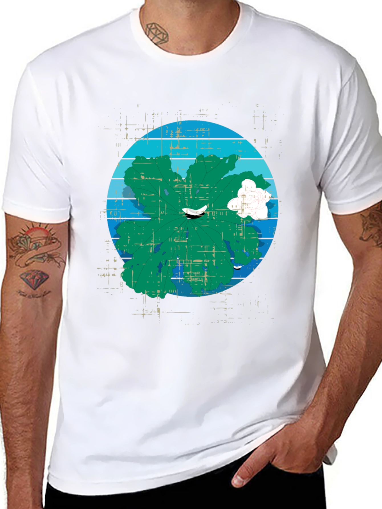 Nature Circle Graphic Tee - Stylish Casual Wear
