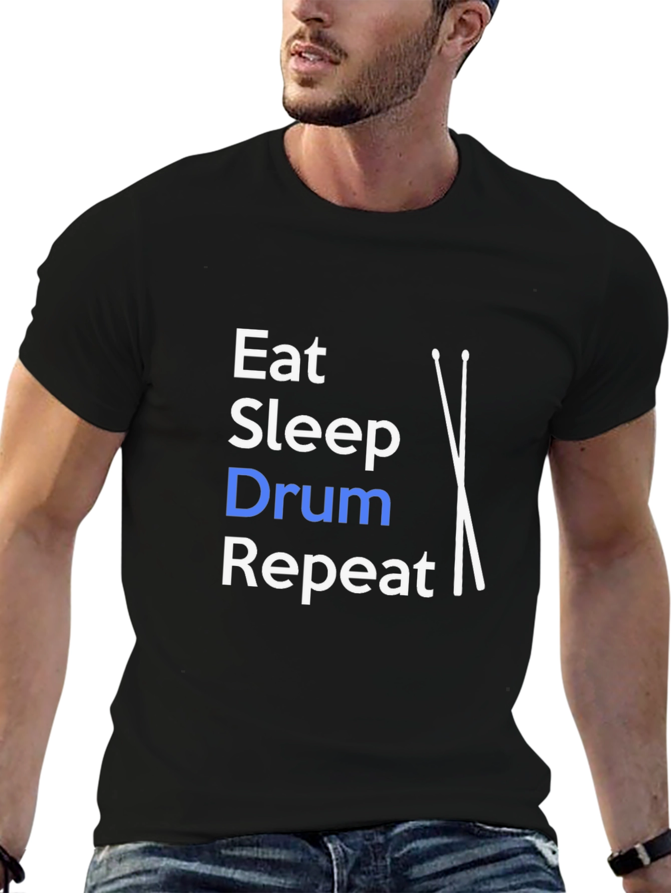 Eat Sleep Drum Repeat T-Shirt - Musician Tee