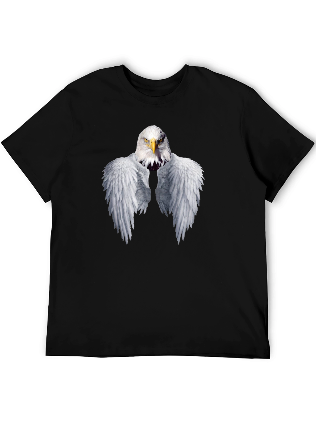 Eagle Wings Graphic T-Shirt - Black Cotton Tee