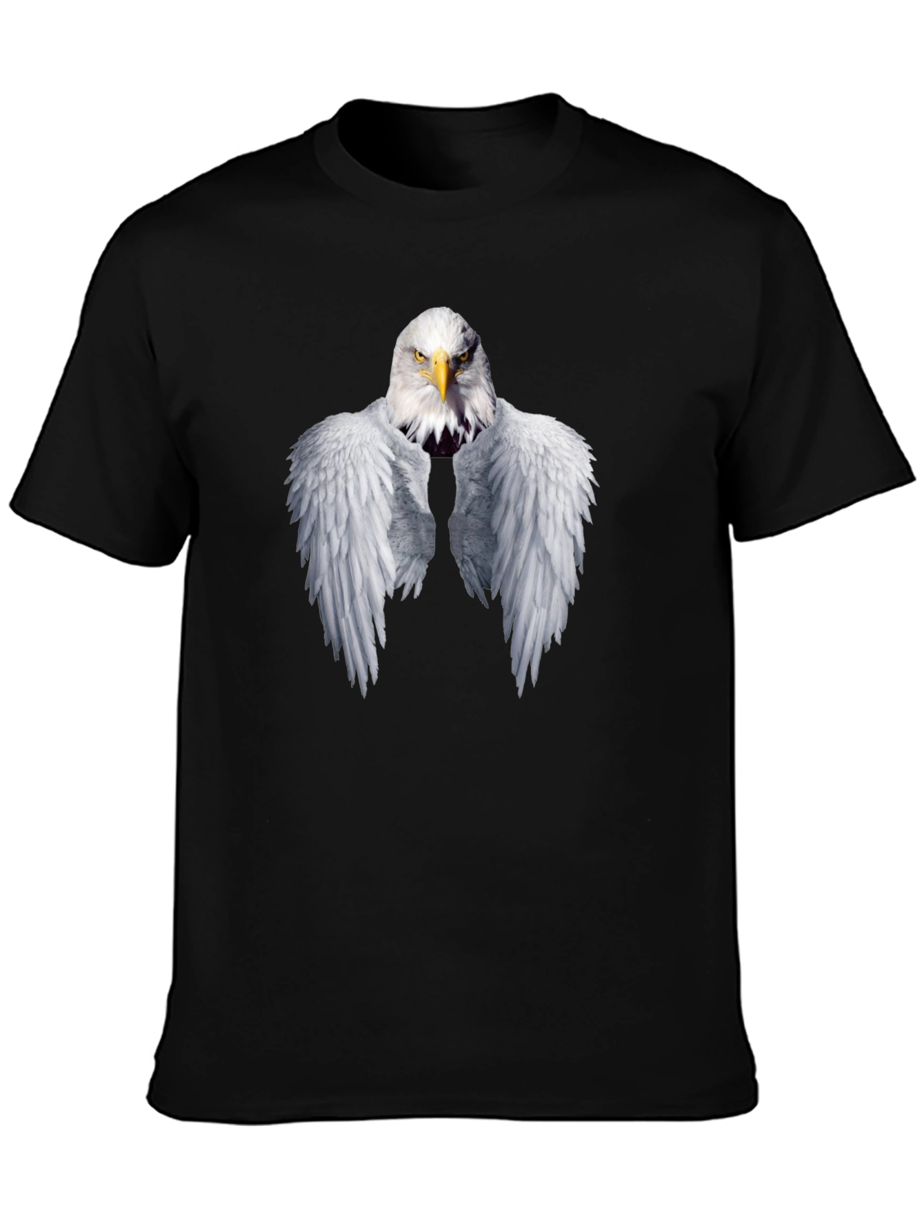Eagle Wings Graphic T-Shirt - Black Cotton Tee
