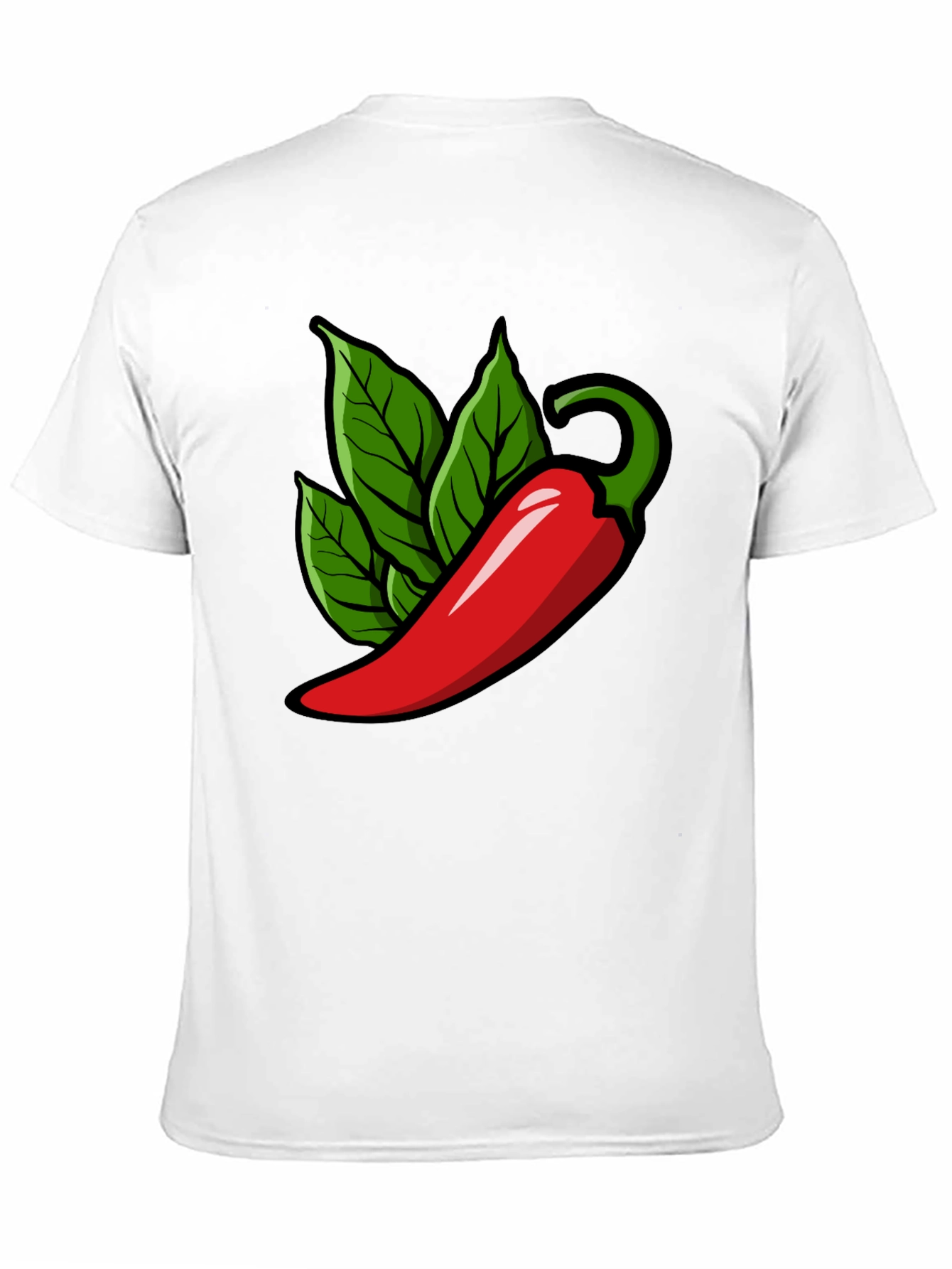 Spicy Pepper Graphic Tee - Black Cotton T-Shirt