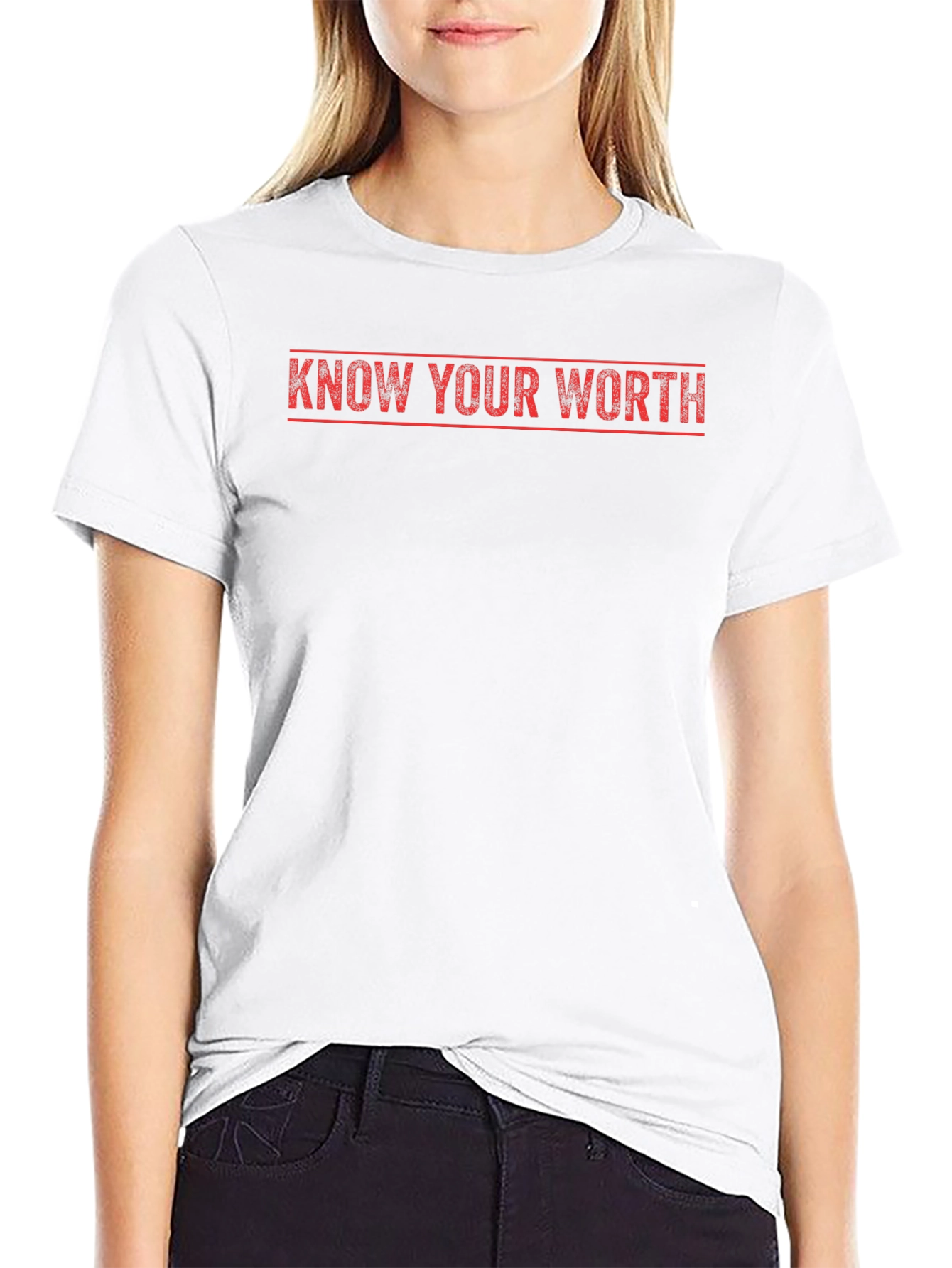 Know Your Worth Graphic T-Shirt - Black
