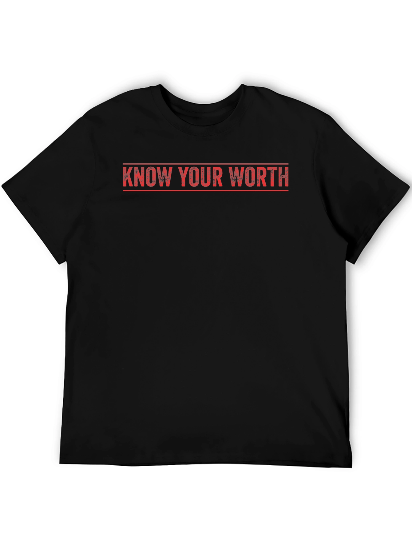 Know Your Worth Graphic T-Shirt - Black