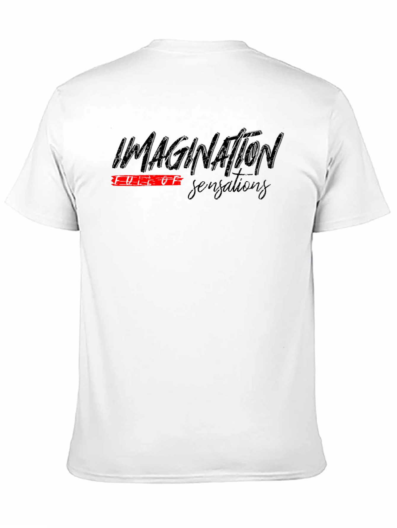 Mens Black Graphic Tee - Imagination Symphony