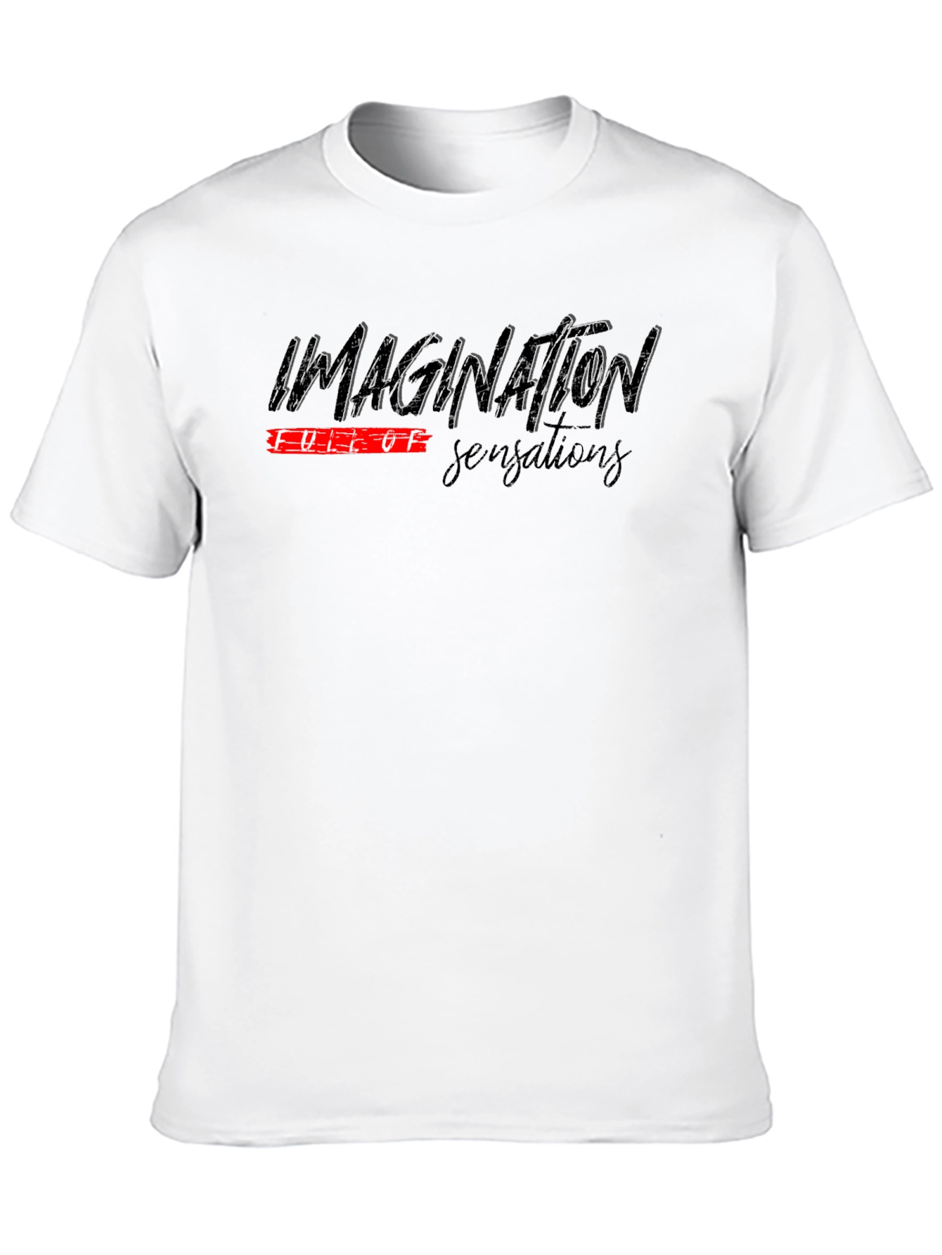 Mens Black Graphic Tee - Imagination Symphony