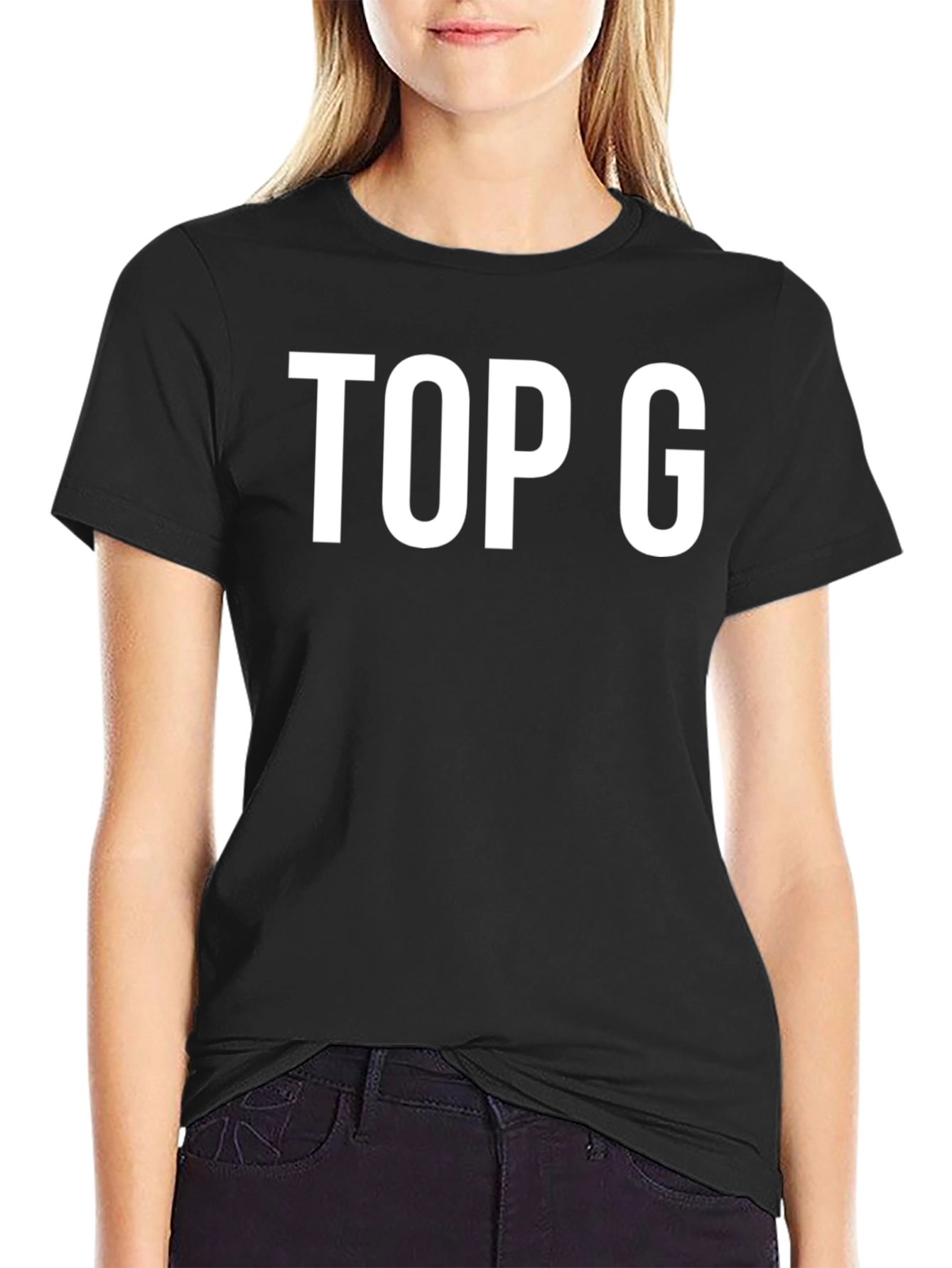 Mens Black TOP G Graphic Tee