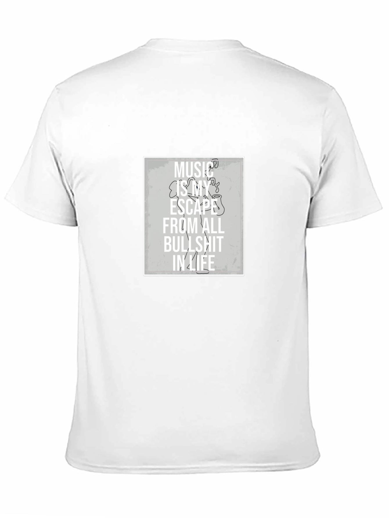 Music Is My Escape T-Shirt - Black Graphic Tee