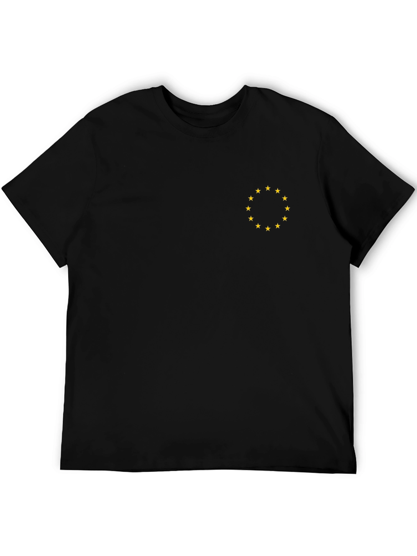 Black T-Shirt with Circle of Stars