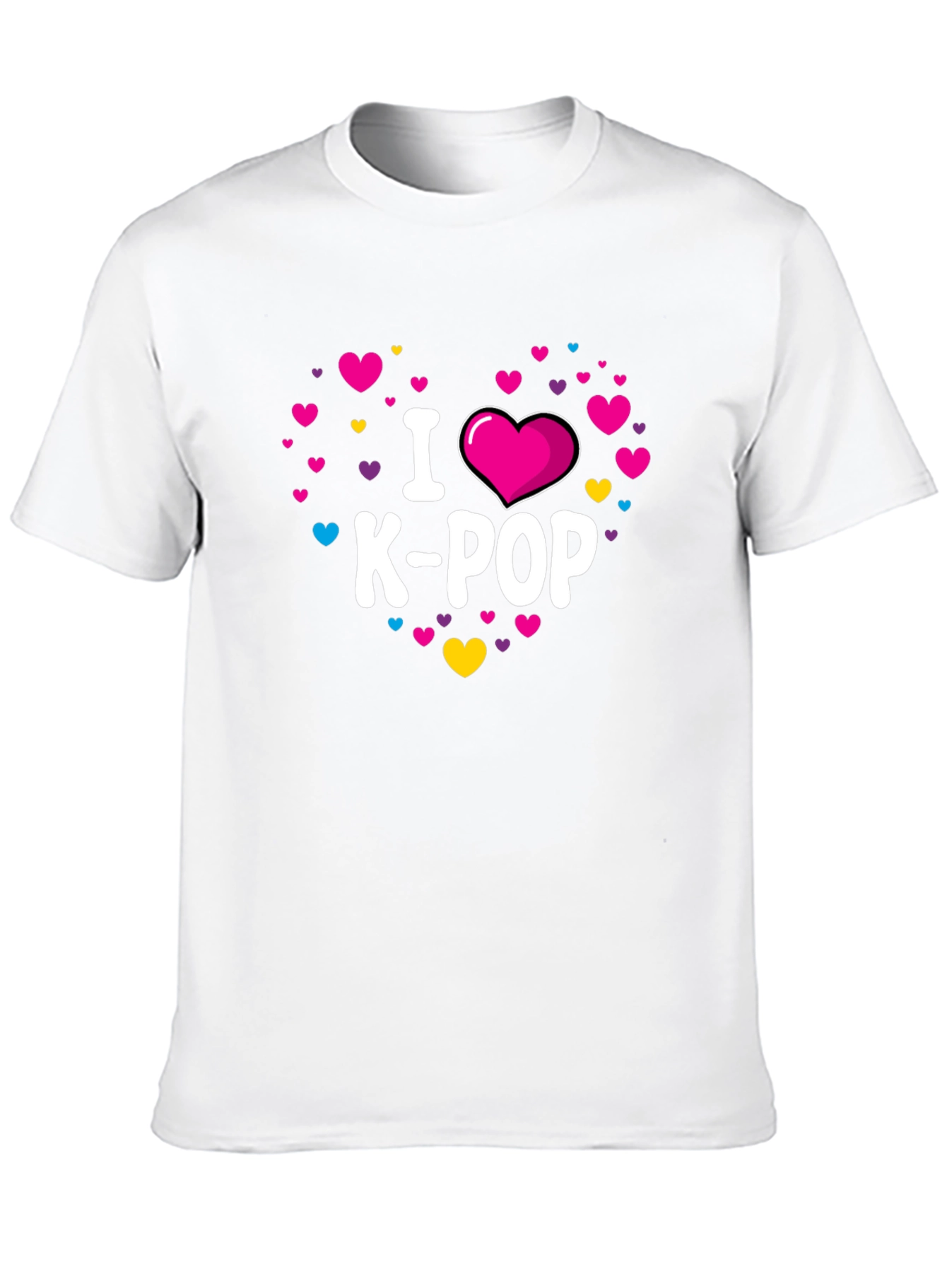 I Heart K-Pop Graphic Tee - Black Cotton T-Shirt