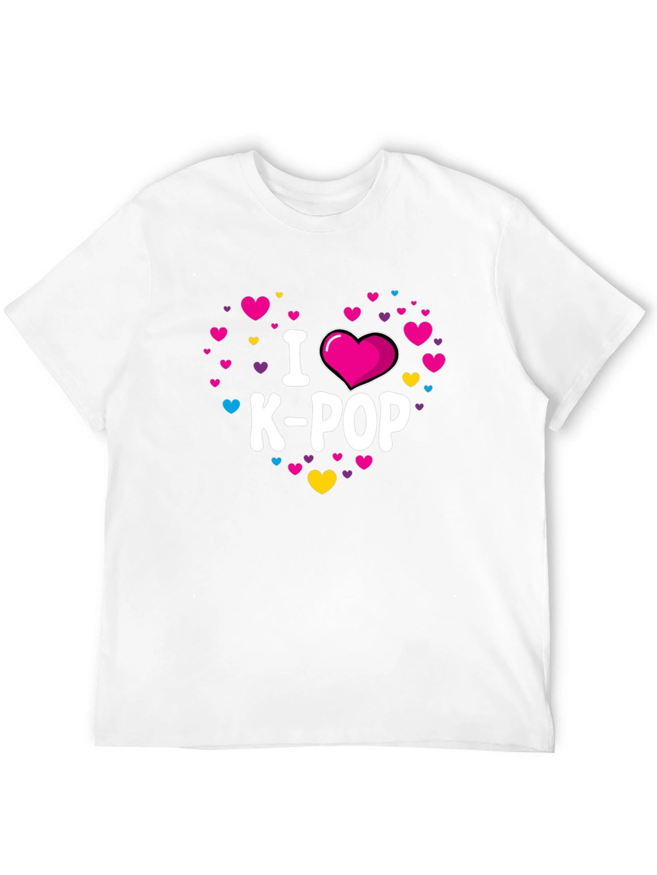 I Heart K-Pop Graphic Tee - Black Cotton T-Shirt