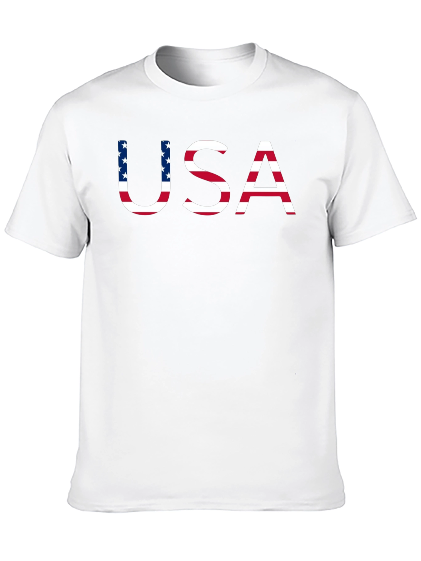 USA Flag Graphic Black T-Shirt