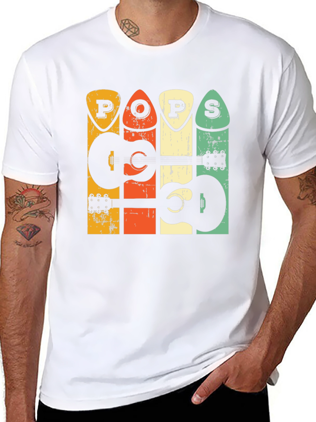 Retro Pops Guitar Graphic T-Shirt