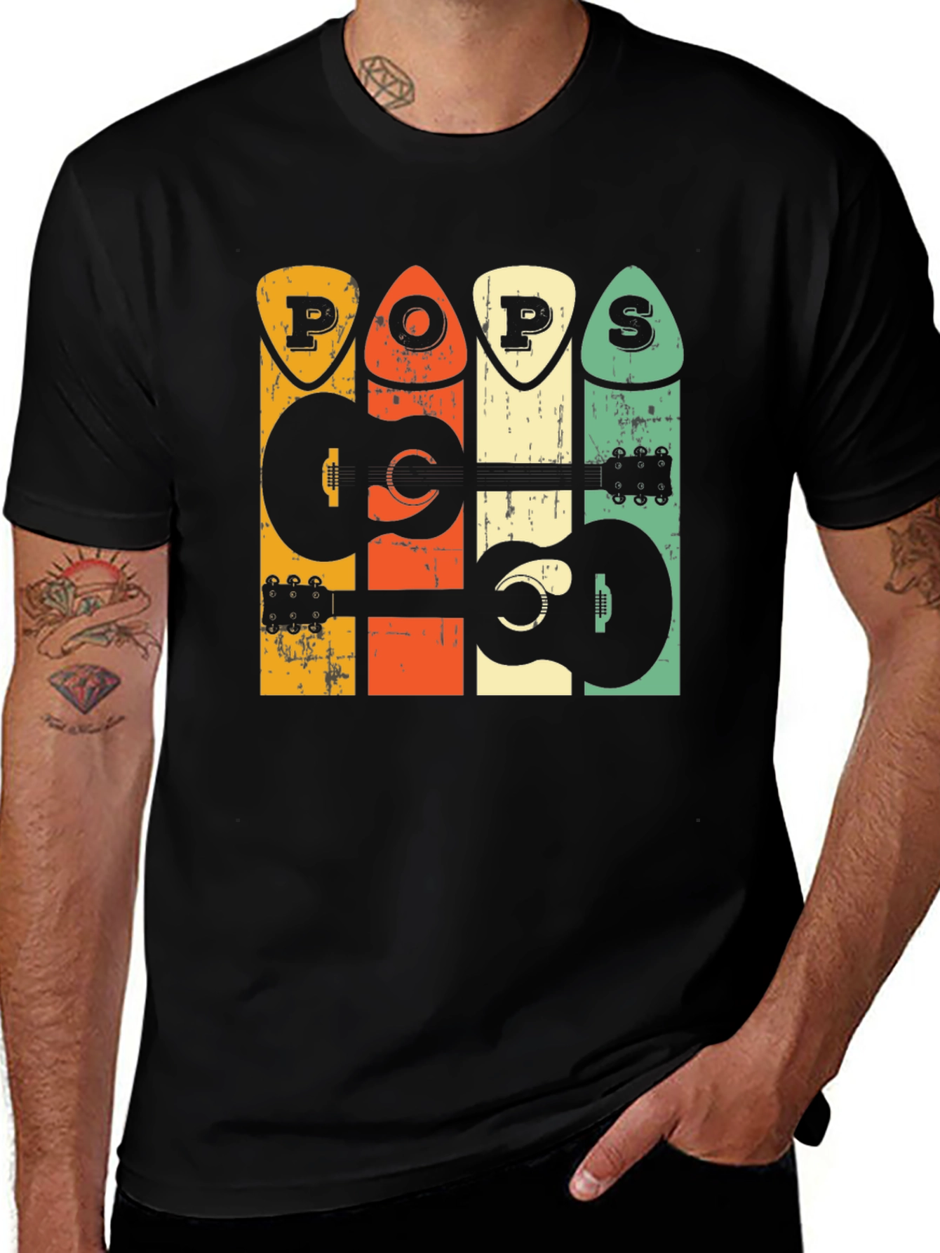 Retro Pops Guitar Graphic T-Shirt