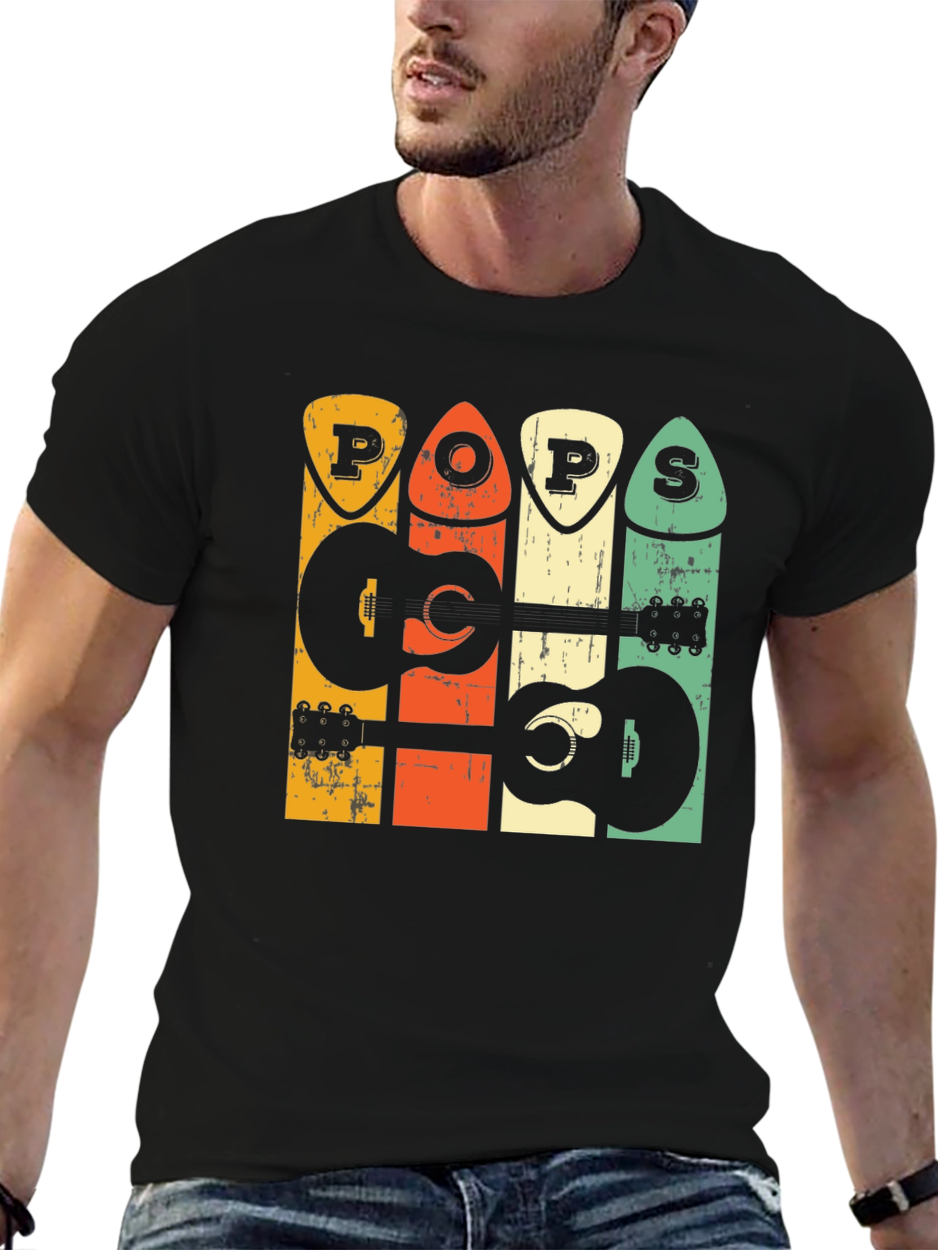 Retro Pops Guitar Graphic T-Shirt