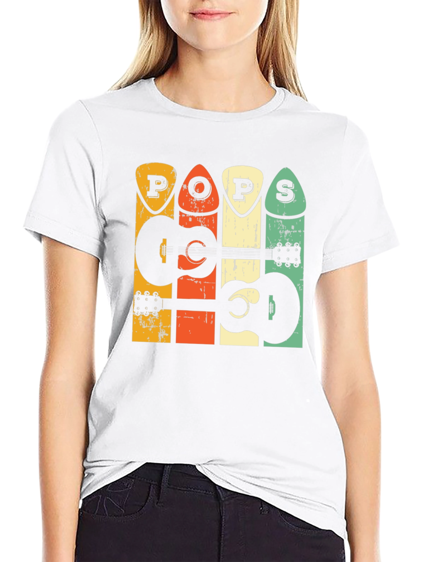 Retro Pops Guitar Graphic T-Shirt