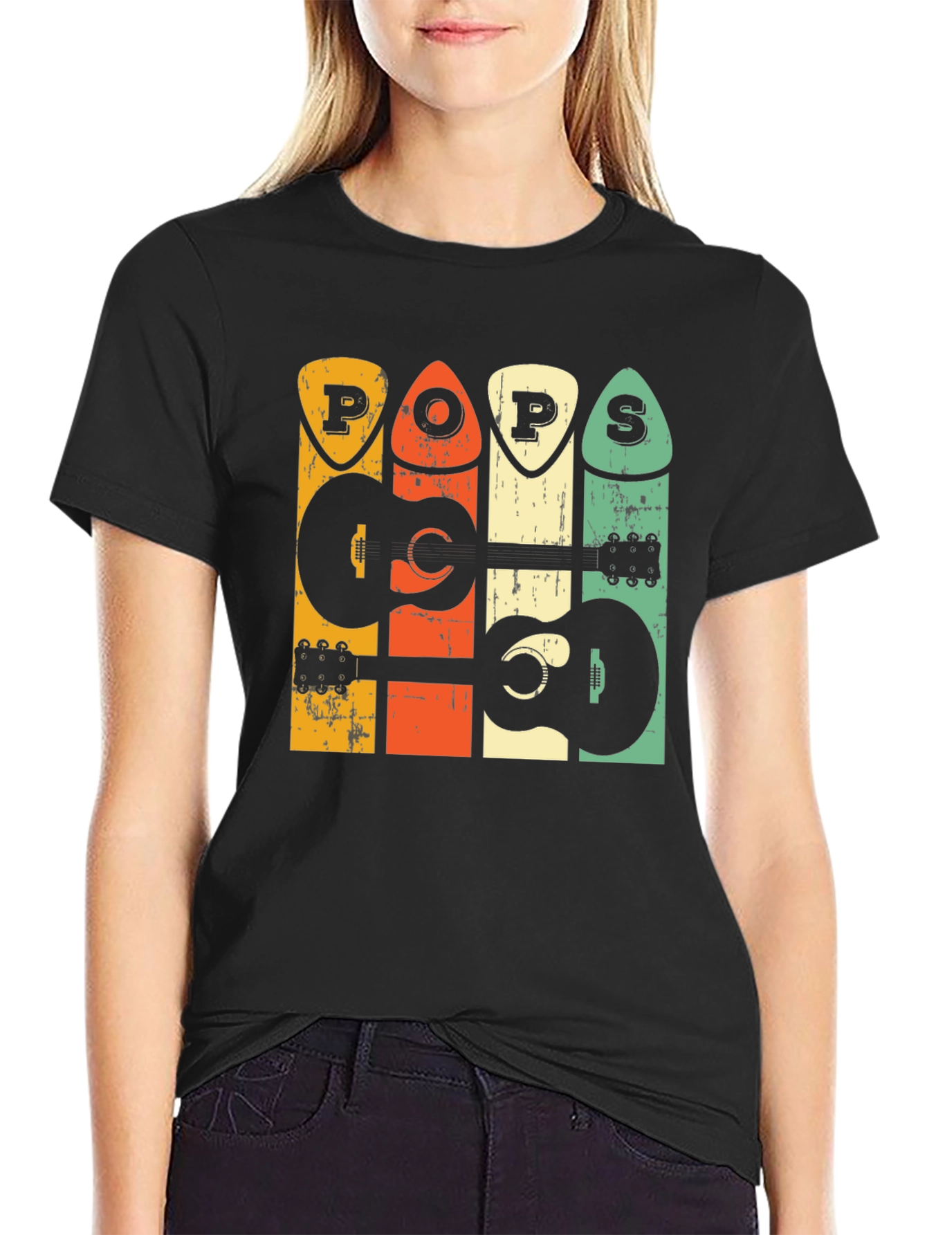 Retro Pops Guitar Graphic T-Shirt
