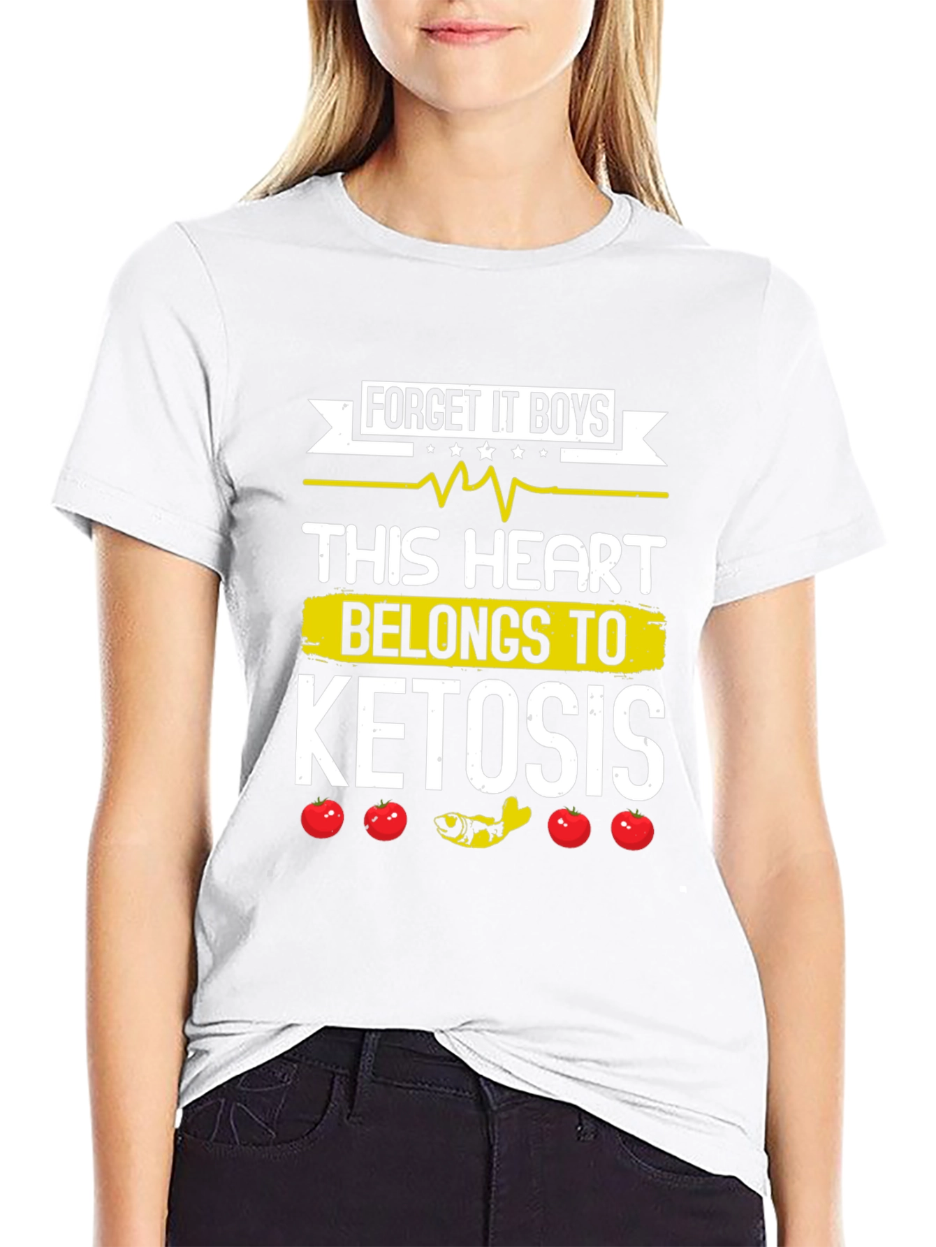 Ketosis Heart Funny Graphic Tee