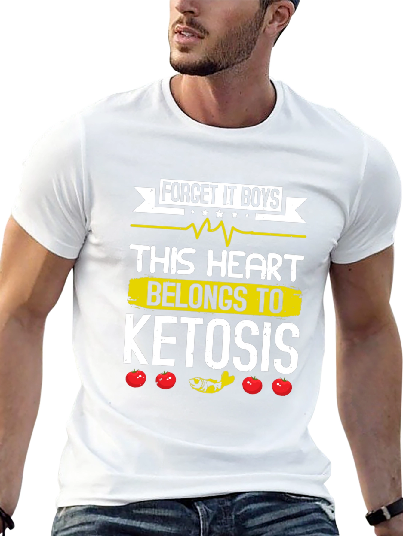 Ketosis Heart Funny Graphic Tee