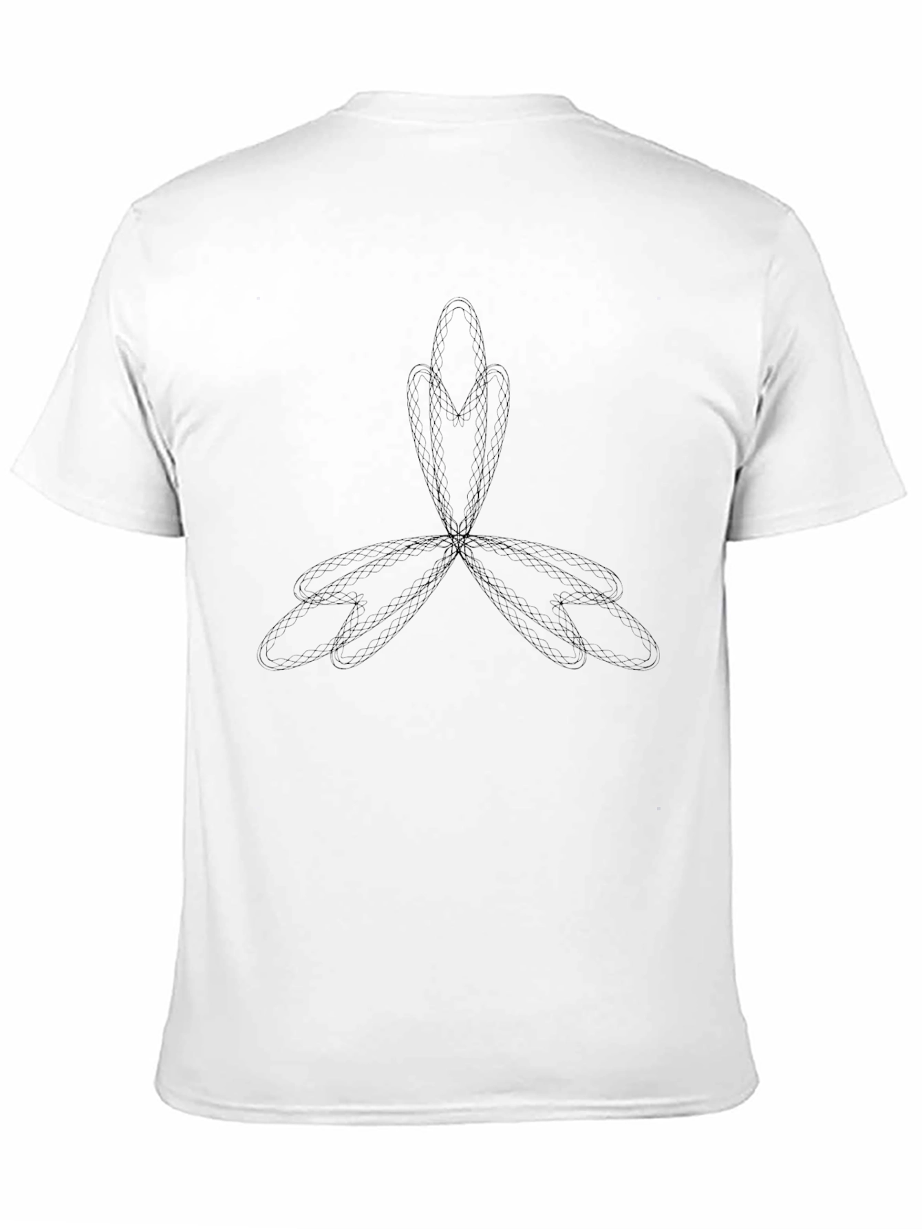 Minimalist Knot Pattern Black T-Shirt
