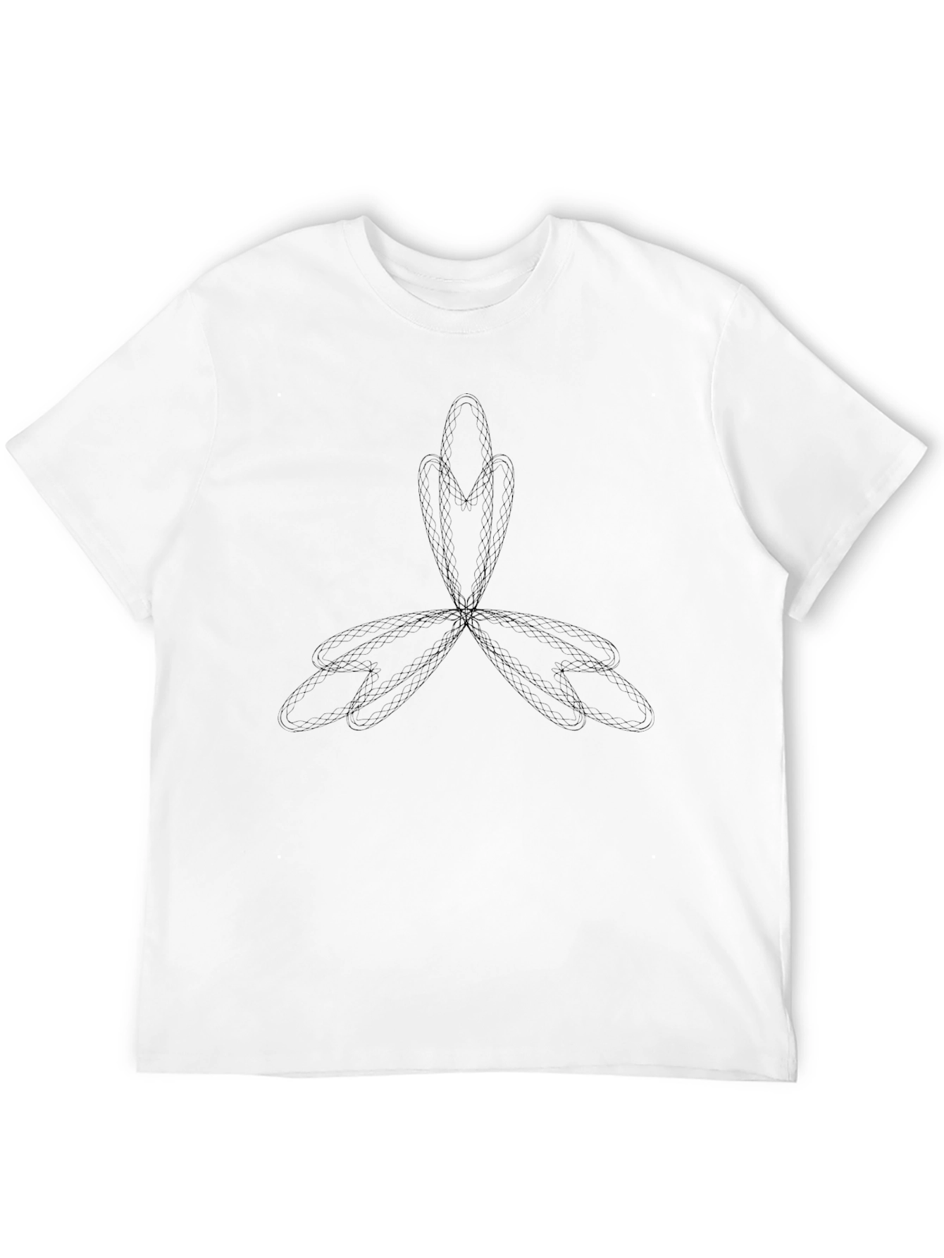 Minimalist Knot Pattern Black T-Shirt