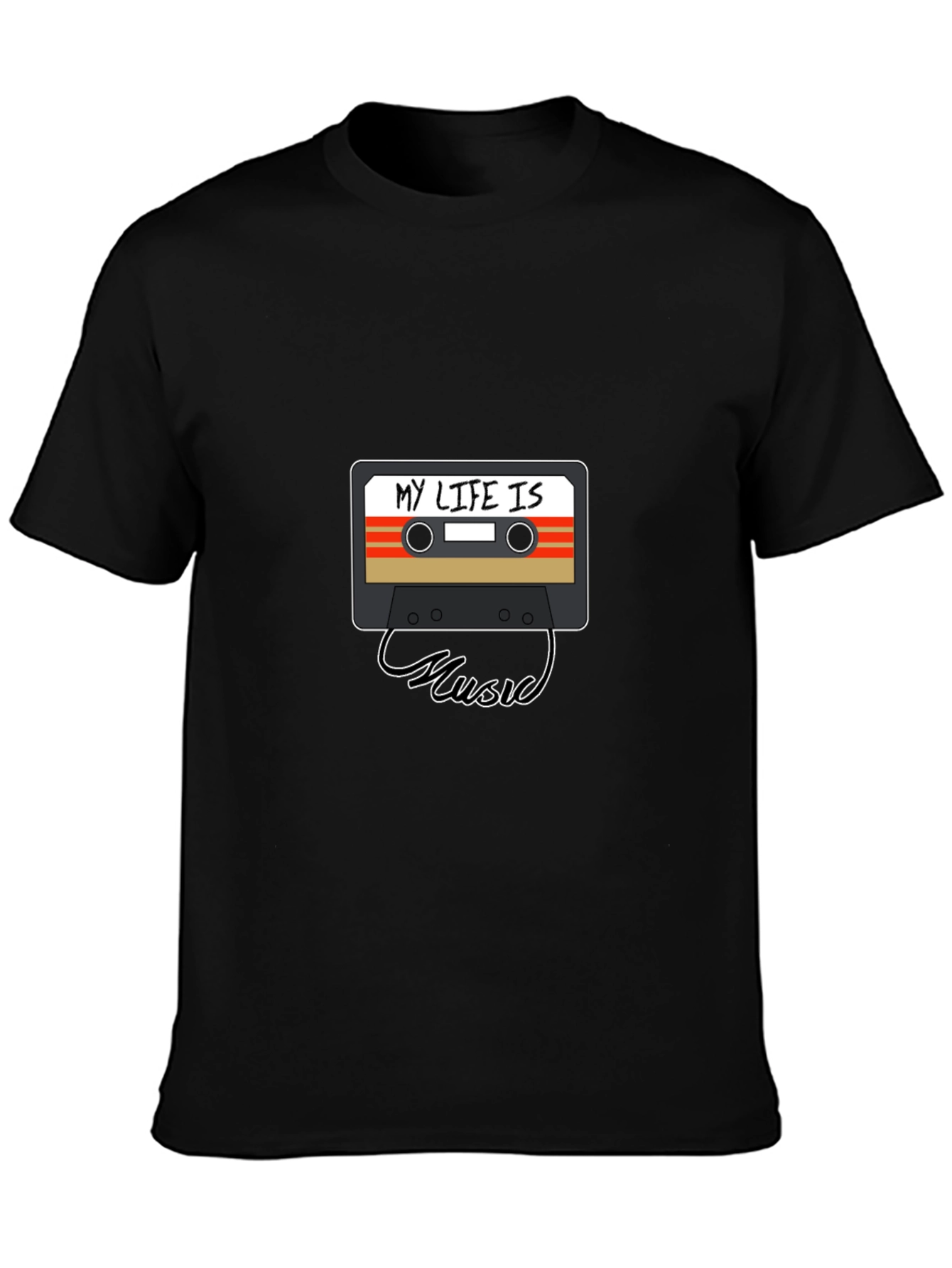 My Life Is Music Cassette Graphic Tee