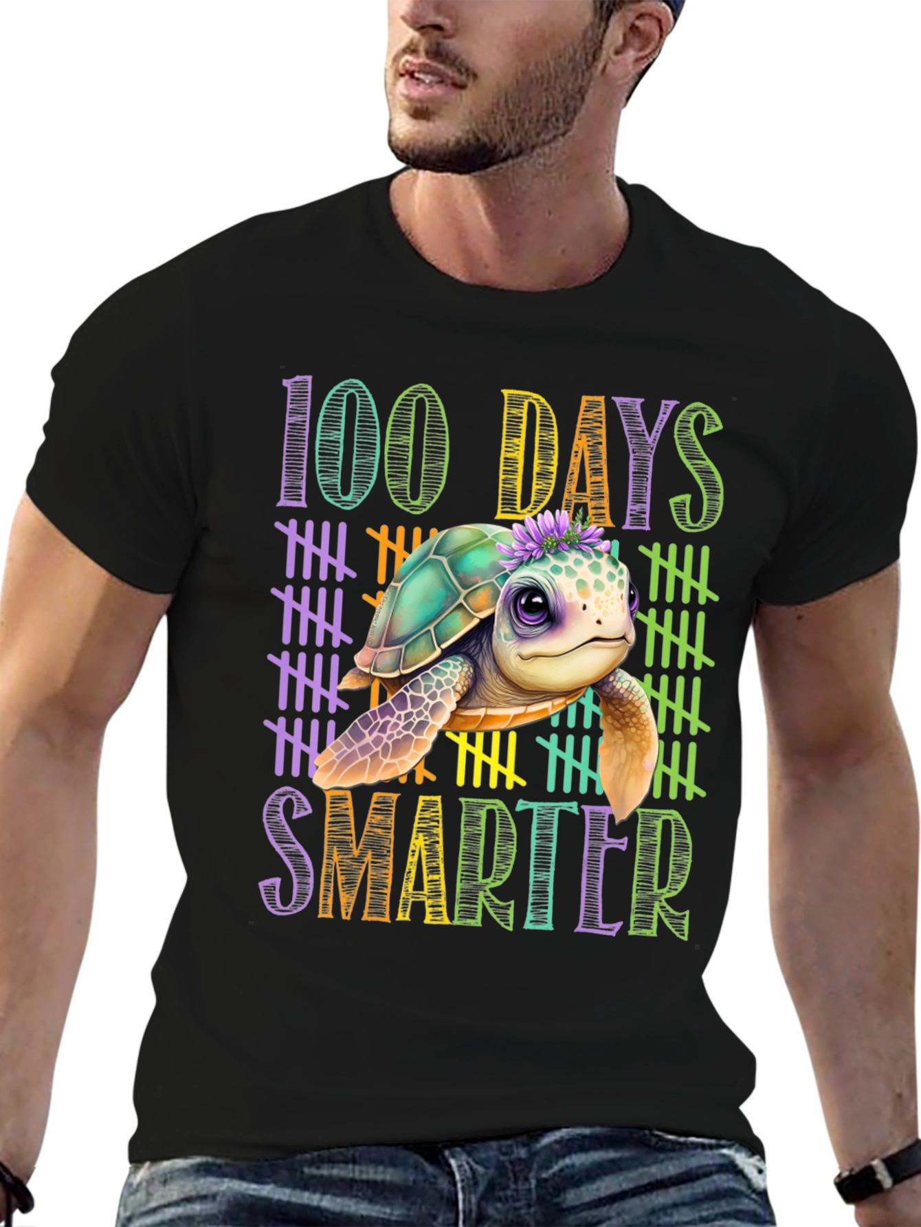100 Days Smarter Turtle T-Shirt