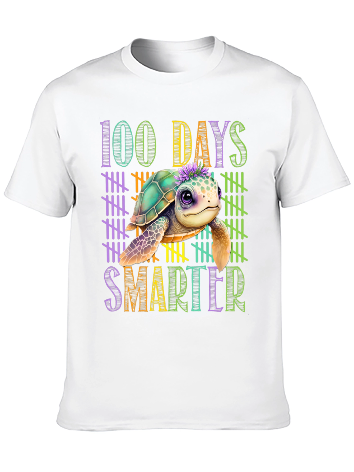 100 Days Smarter Turtle T-Shirt
