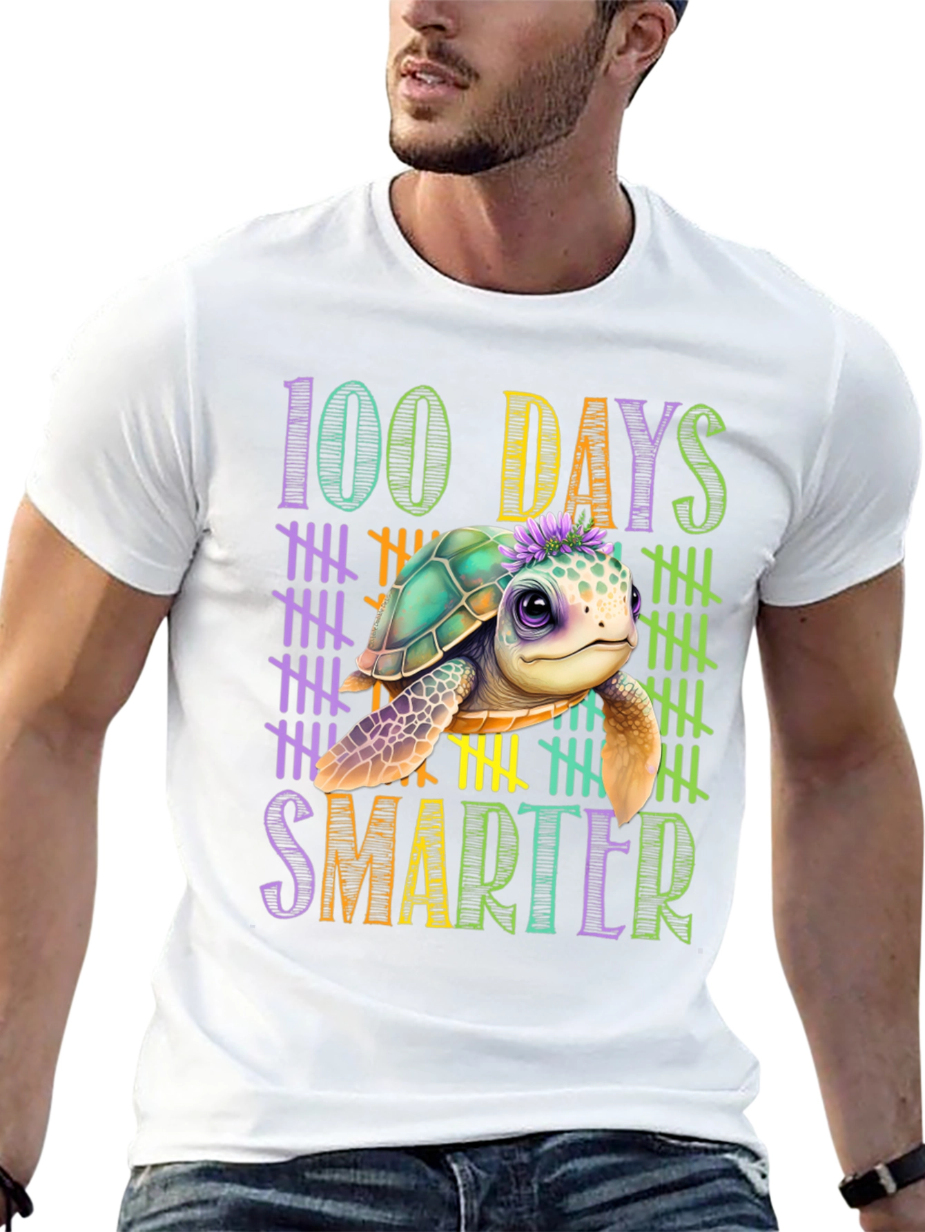 100 Days Smarter Turtle T-Shirt