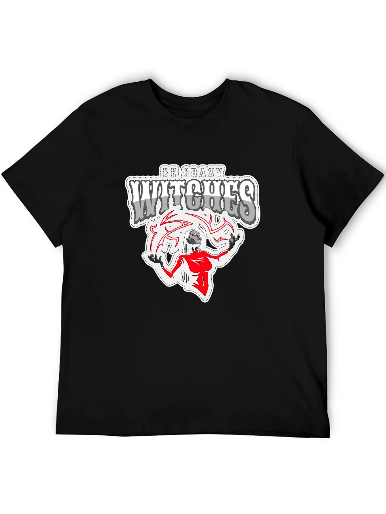 Be Crazy Witches Graphic Tee - Black