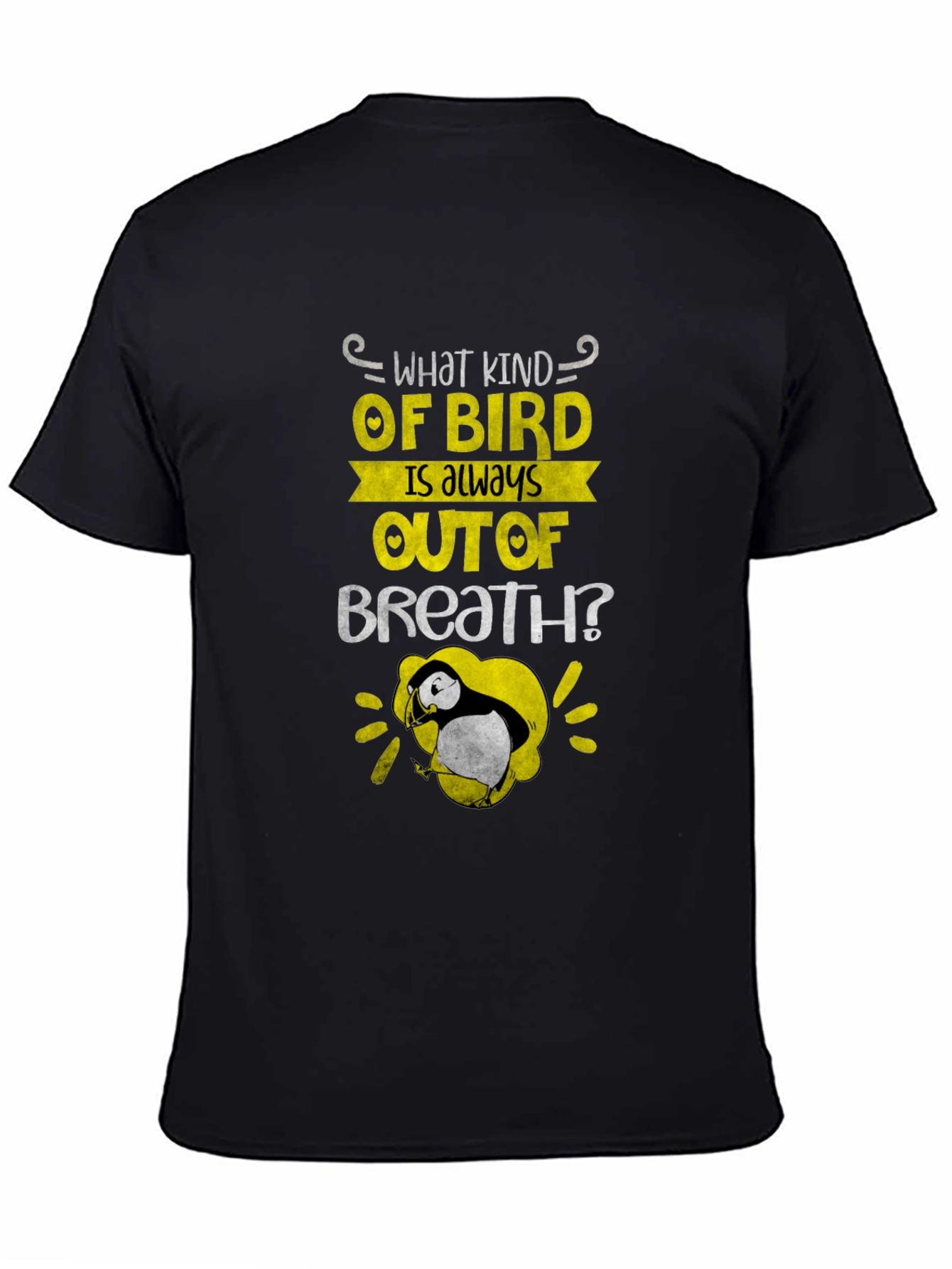 Out of Breath Puffin Joke T-Shirt