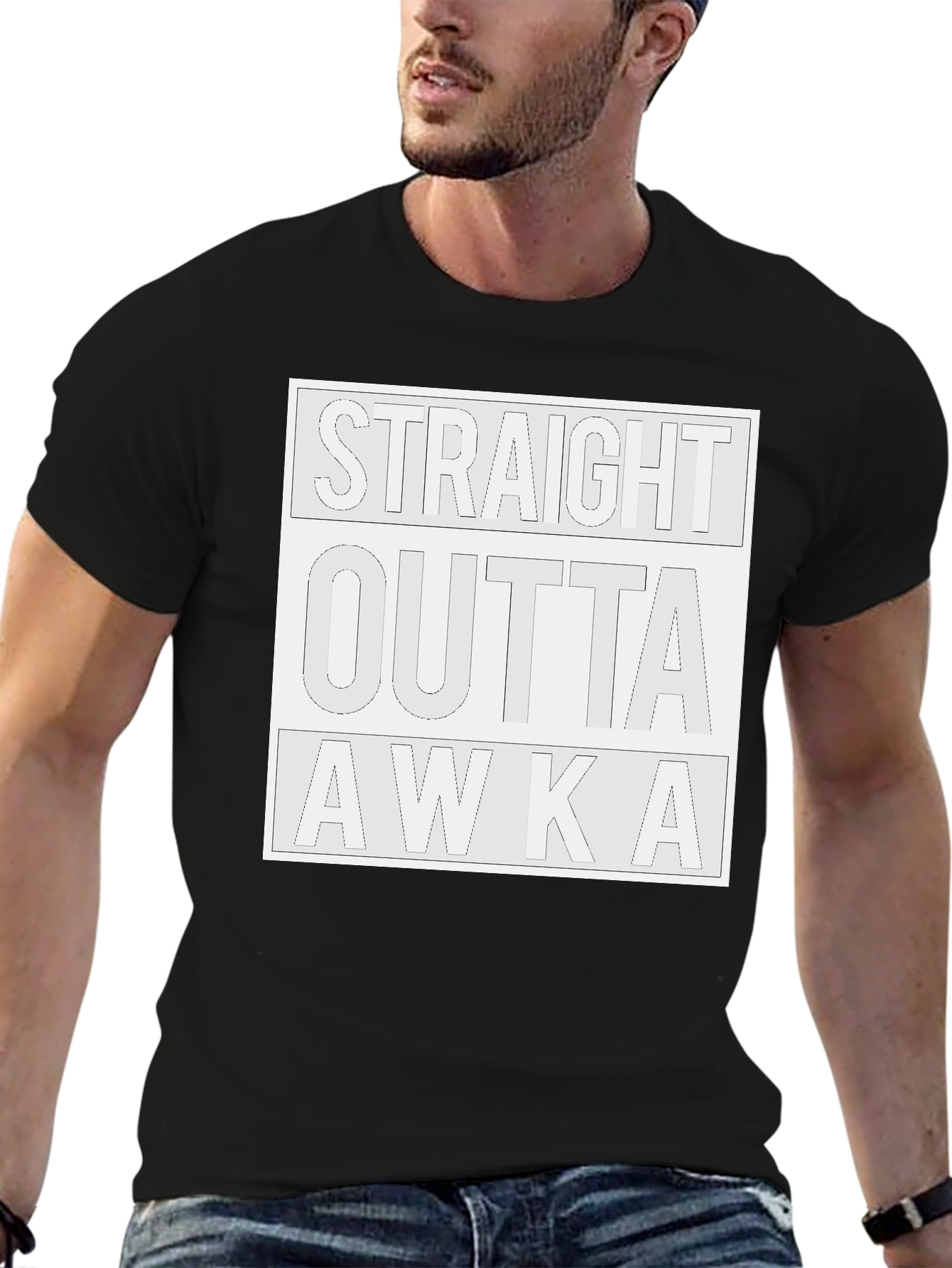 Straight Outta AWKA Black Graphic Tee